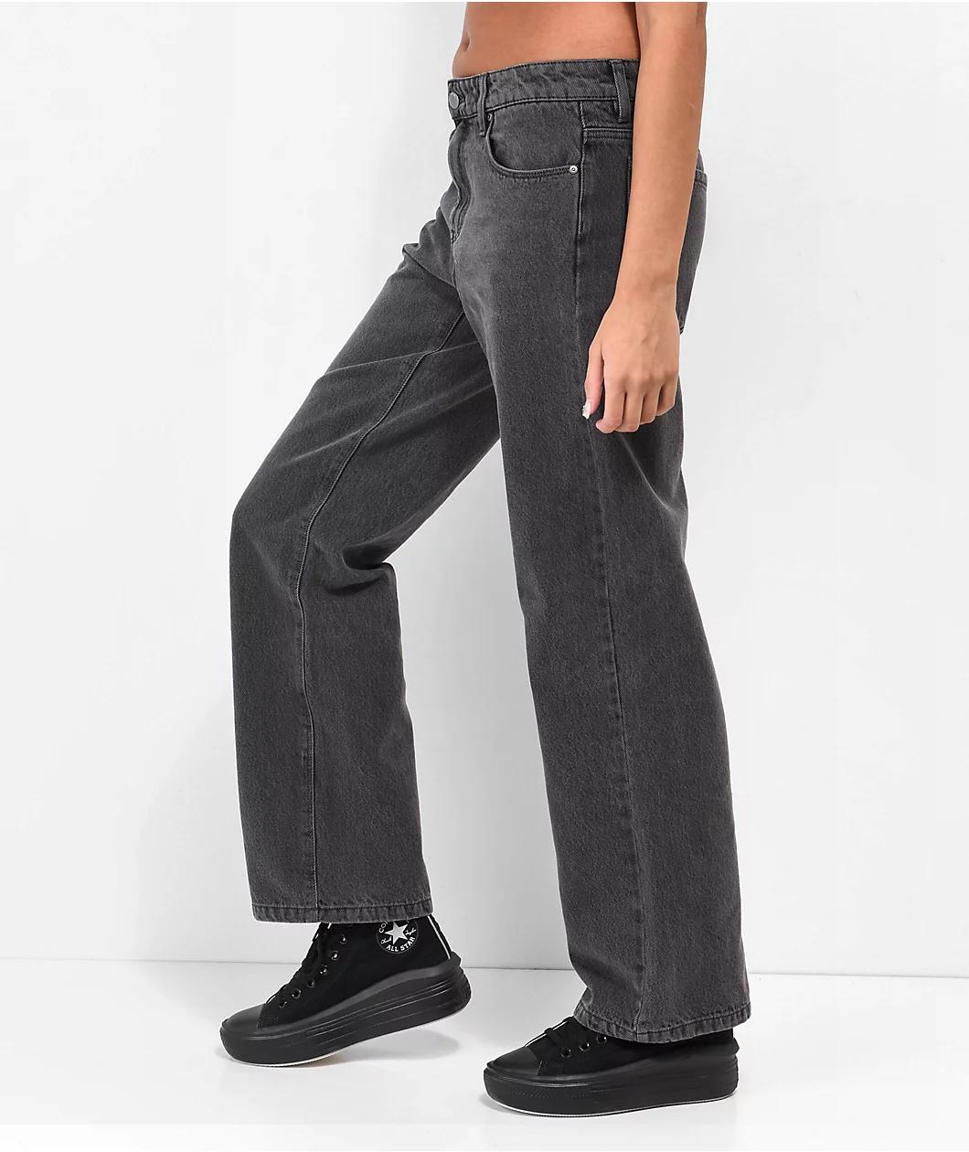 Empyre Zia Black Low-rise Vintage Straight Jeans Product Image