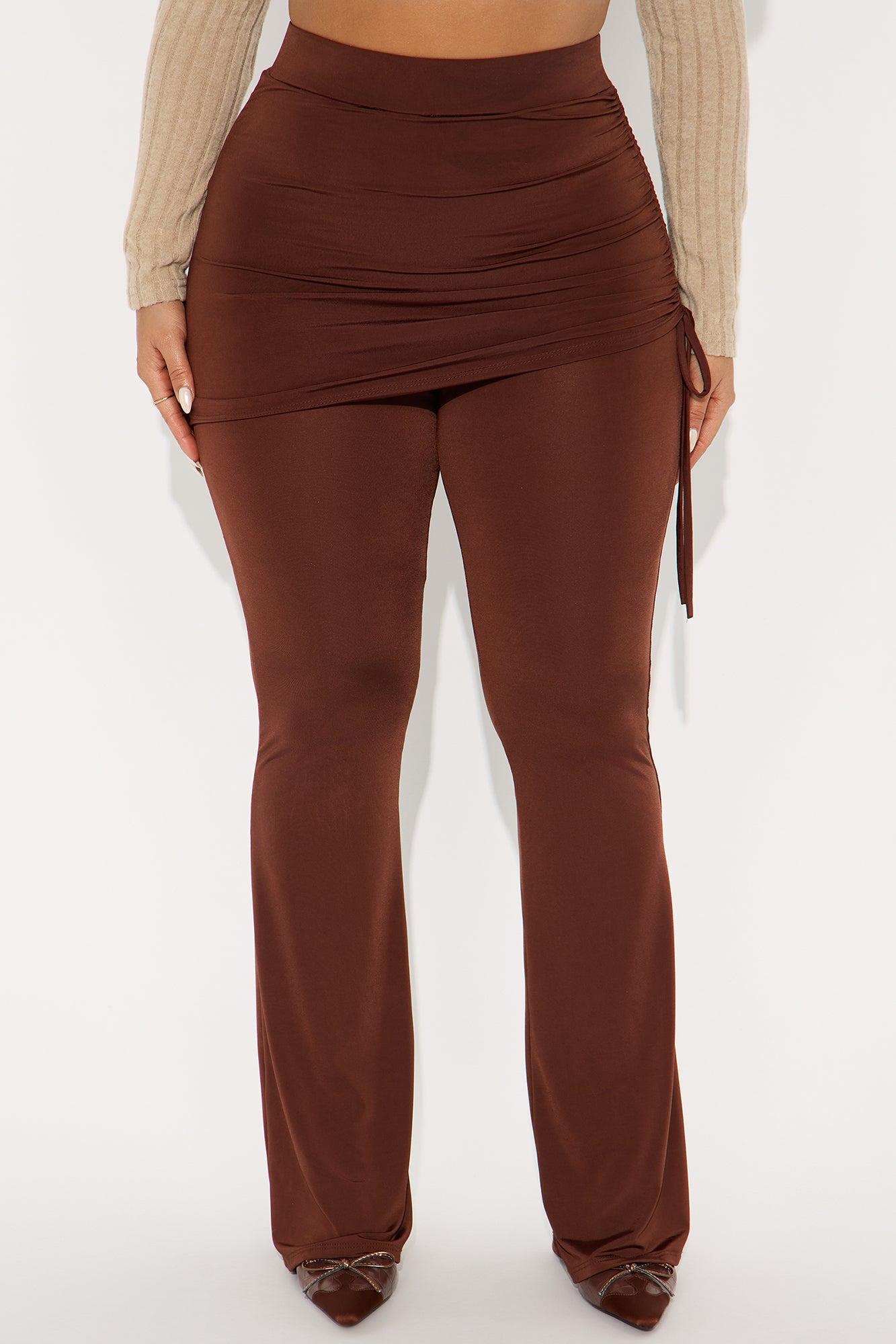Paloma Wrap Skirt Pant - Chocolate Product Image