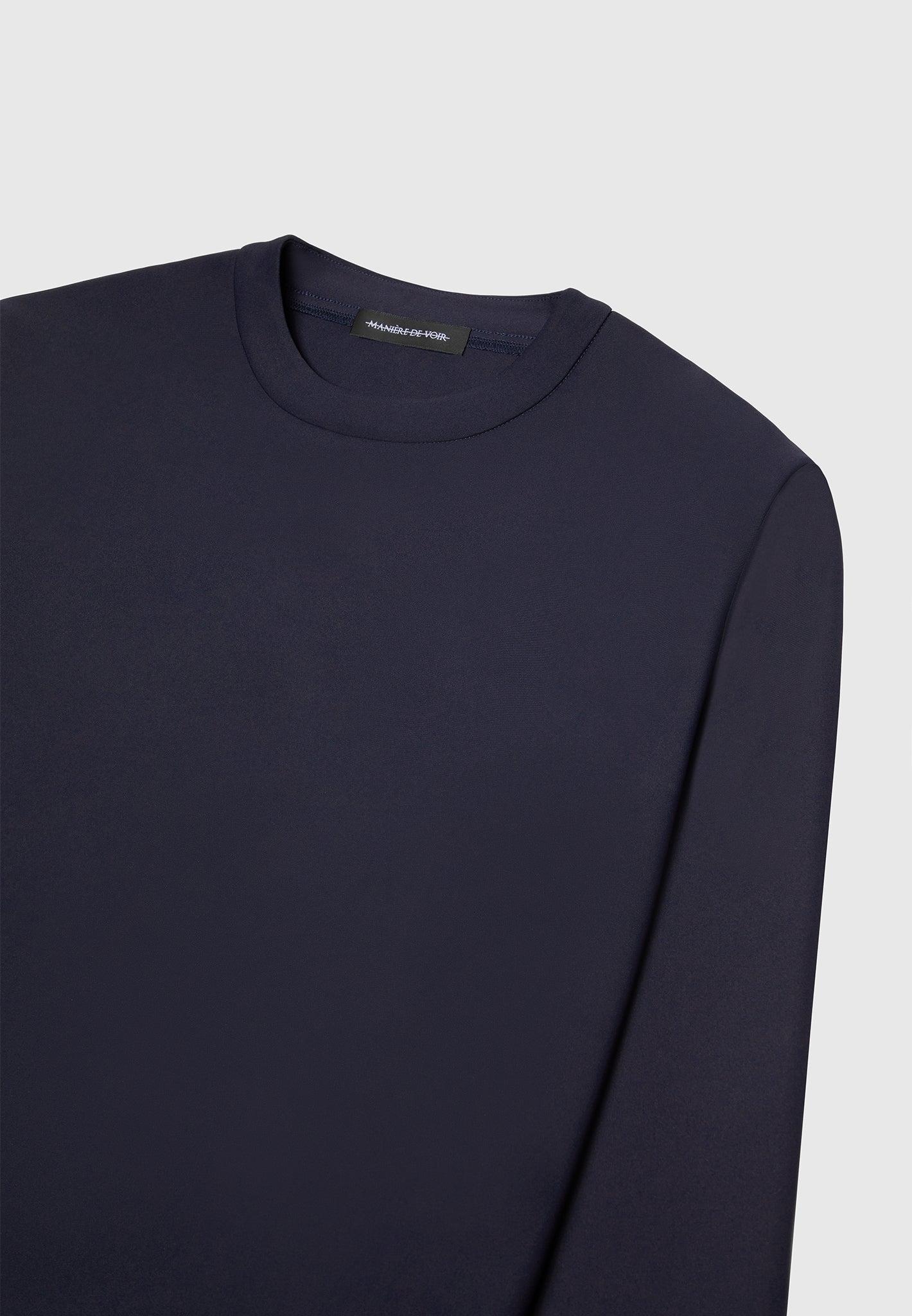 Neoprene Regular Fit Crew Neck Jumper - Navy Male Product Image