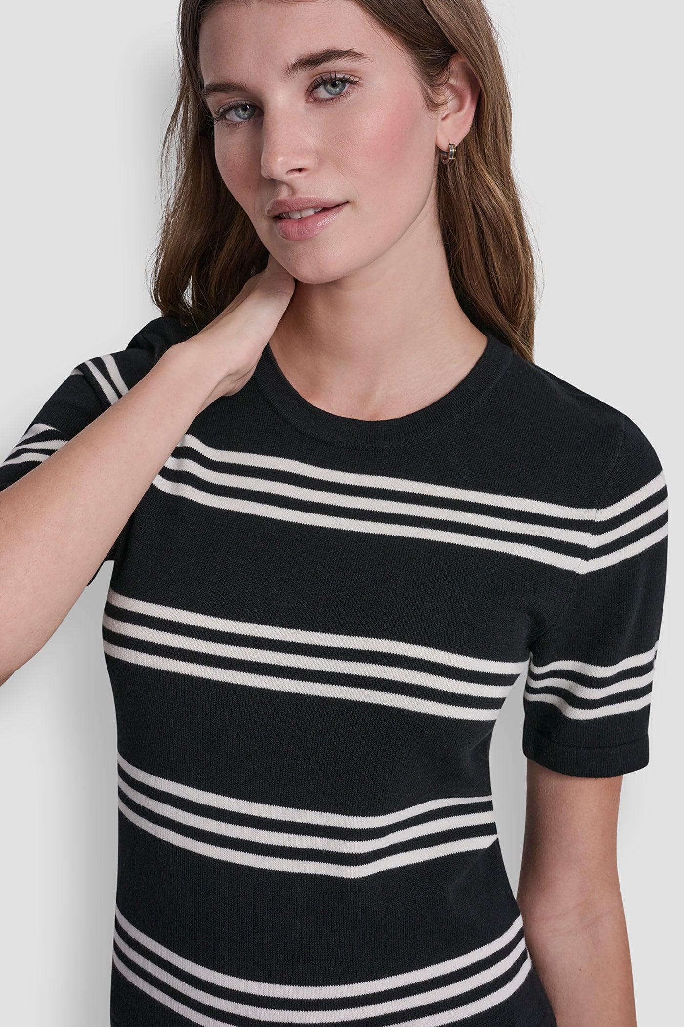 ELBOW SLEEVE STRIPED SWEATER Product Image