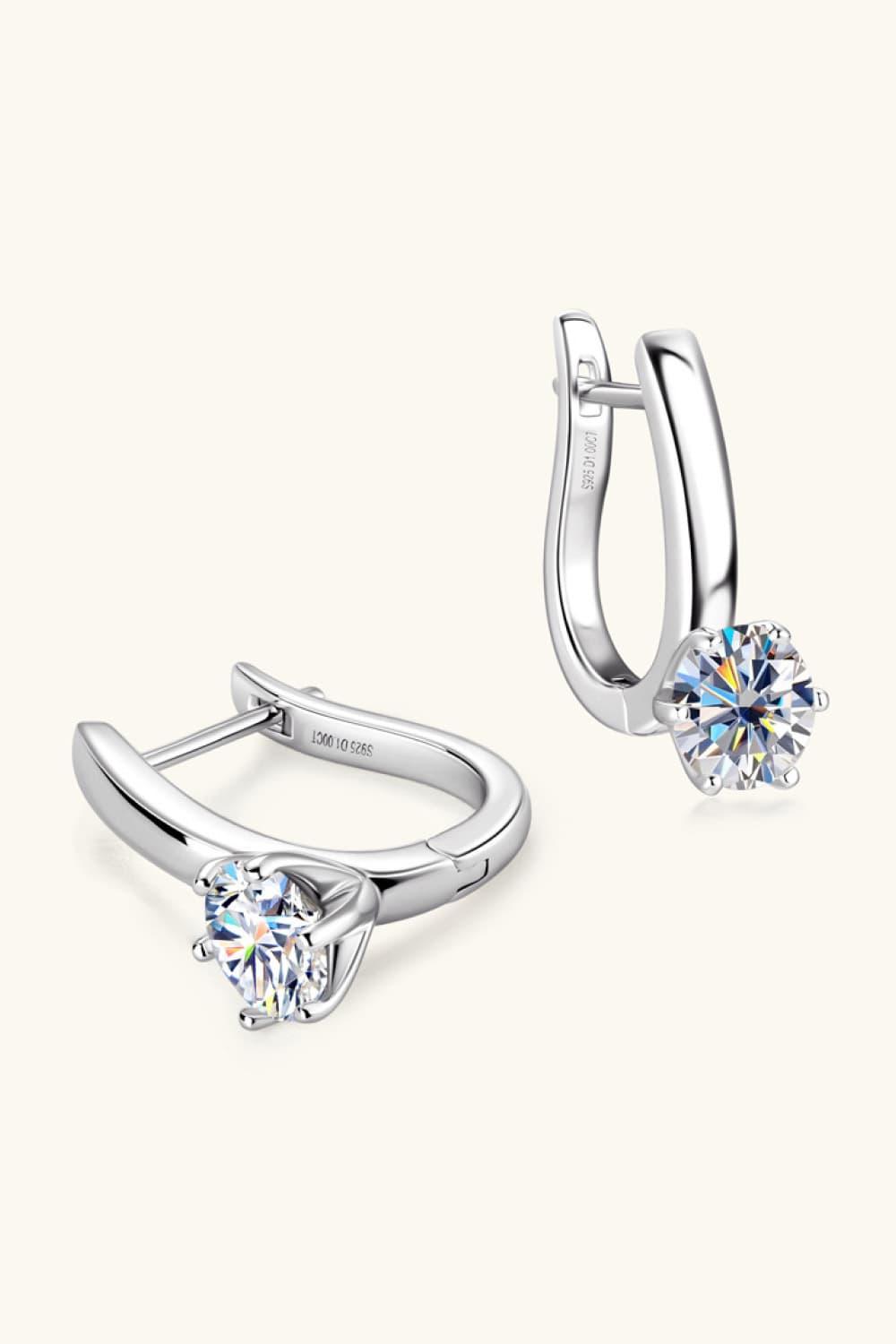 2 Carat Moissanite 925 Sterling Silver Earrings Product Image
