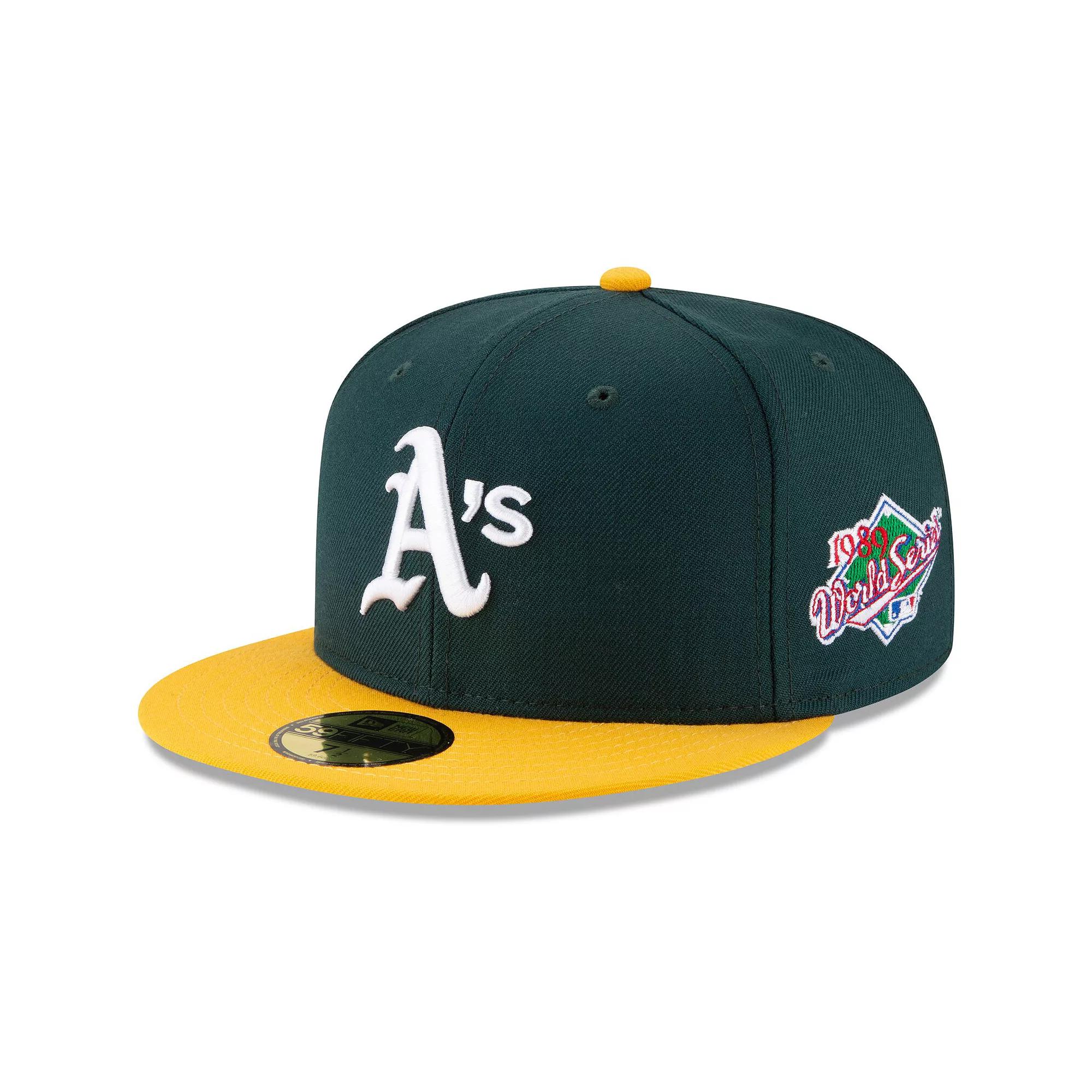 Men's New Era Green Oakland Athletics 1989 World Series Wool 59FIFTY Fitted Hat, Size: 7 7/8 Product Image