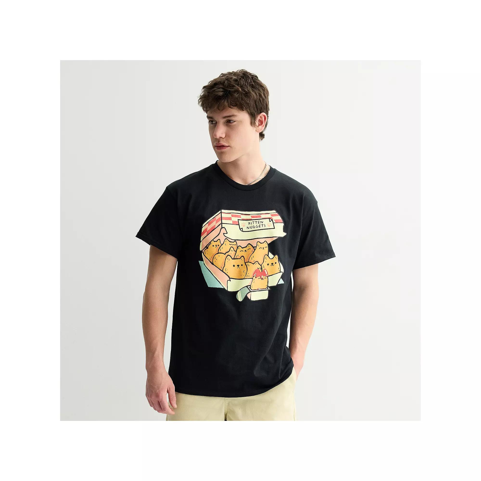 Men's Kitten Nuggets Graphic Tee, Size: XL, Black Product Image