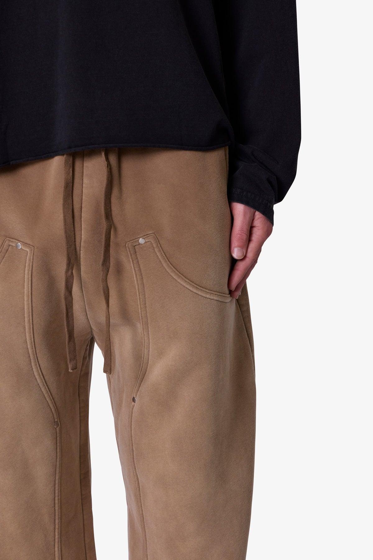 West Double Knee Sweatpants - Tan Product Image
