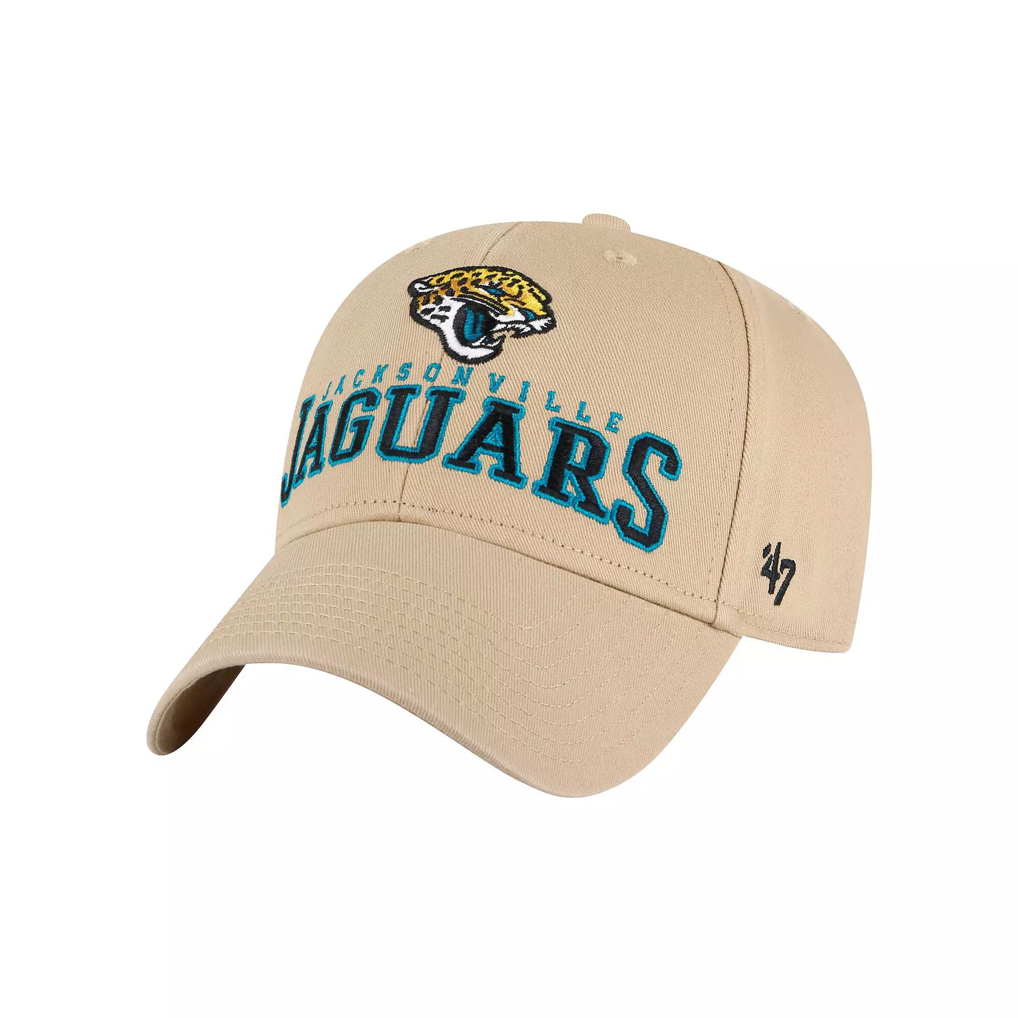 Men's '47 Khaki Jacksonville Jaguars Powell MVP Adjustable Hat, Beig K Product Image