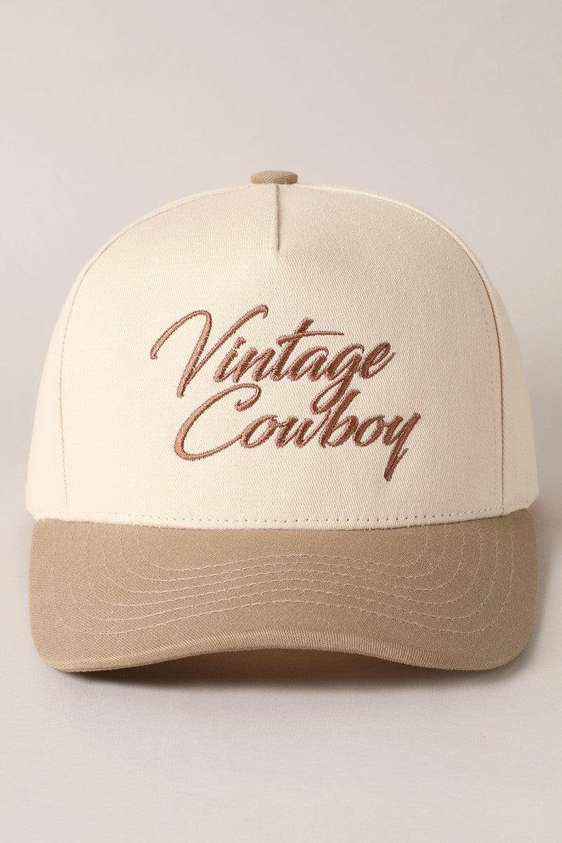 Vintage Cowboy Two Tone Cap Product Image