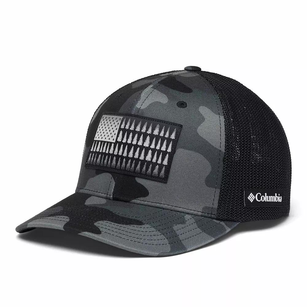 Men's Columbia FlexFit Mesh Tree Flag Fitted Cap,  Product Image