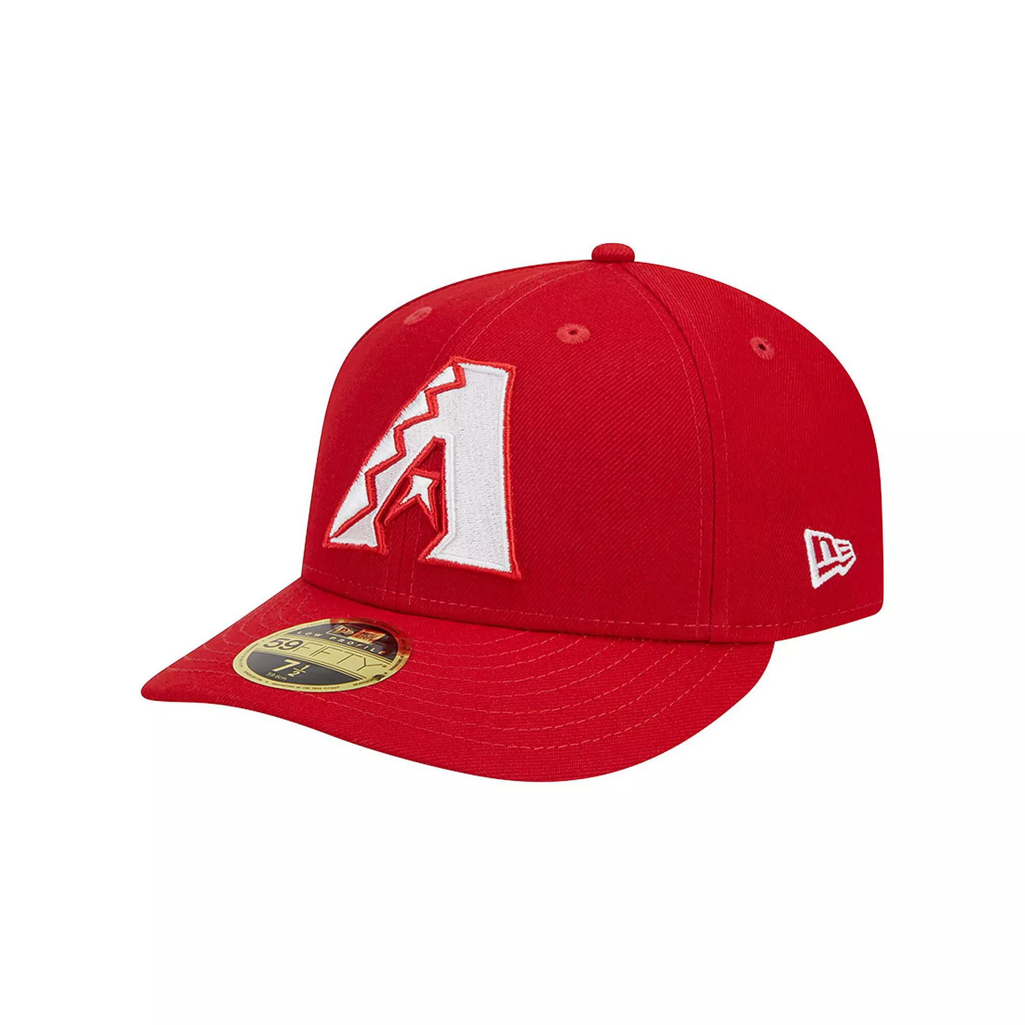 Men's New Era Scarlet Arizona Diamondbacks Low Profile 59FIFTY Fitted Hat, Size: 8, Red Product Image