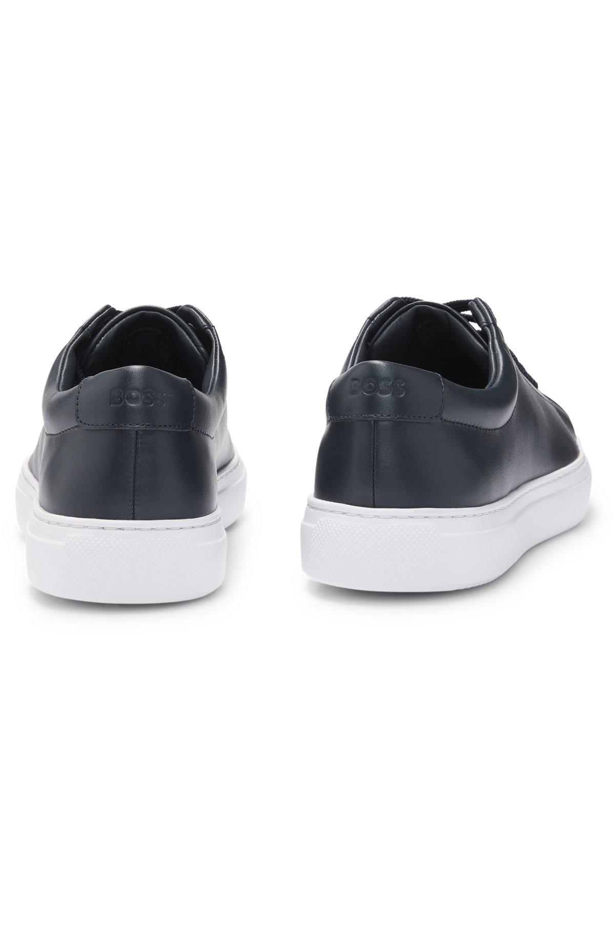 Nappa-leather trainers with branded counter Product Image