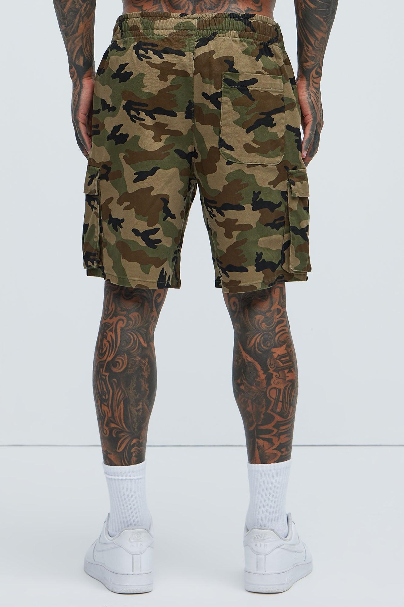 Twill Volley Cargo Shorts - Camouflage Product Image