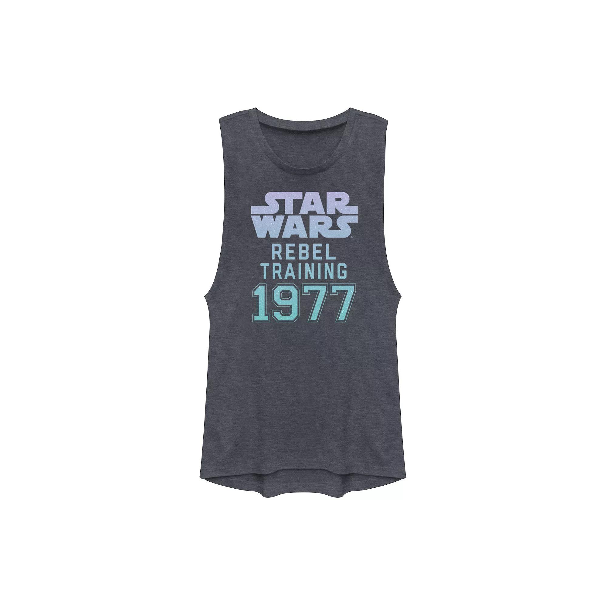 Juniors' Star Wars Rebel Training 1977 Gradient Muscle Tank Top, Girl's,  Product Image