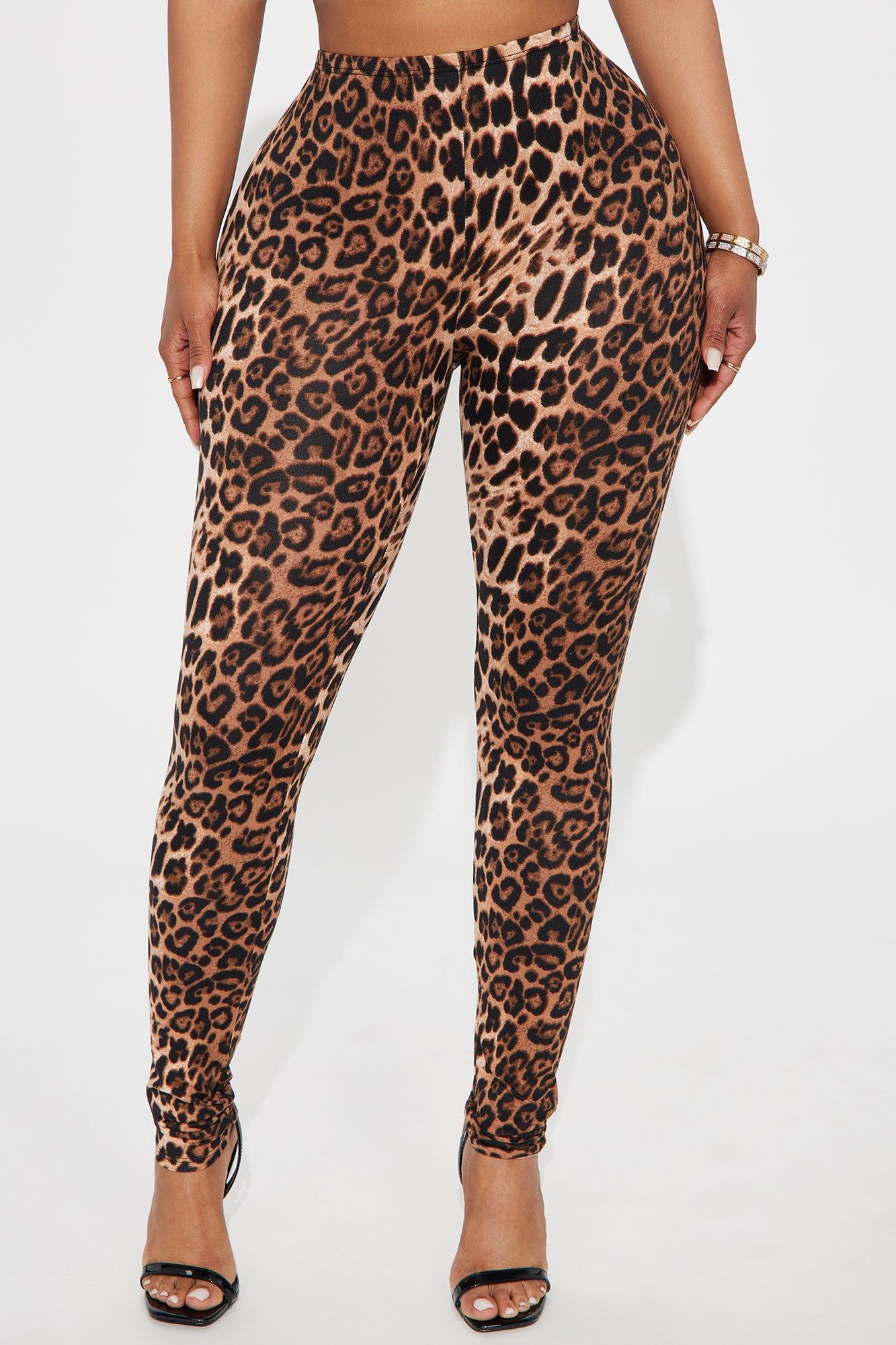 Unapologetically Fierce Leopard Butt Ruched Legging - Brown Combo Female Product Image