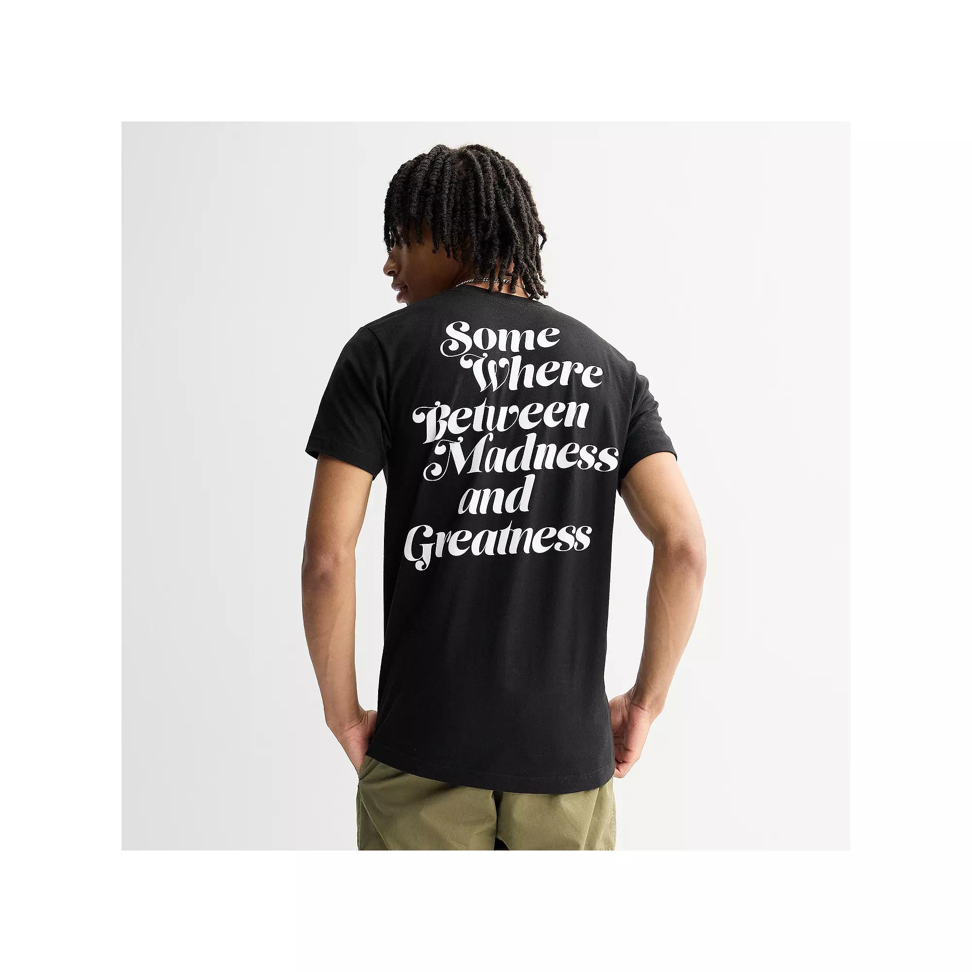 Men's "Madness and Greatness" Graphic Tee, Size: Large, Black Product Image