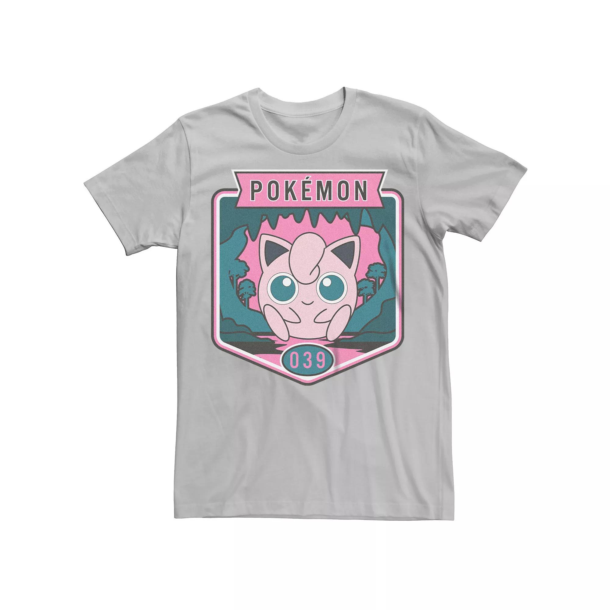 Men's Pokemon Jigglypuff Cave Badge Tee, Size: XL, Silver Product Image