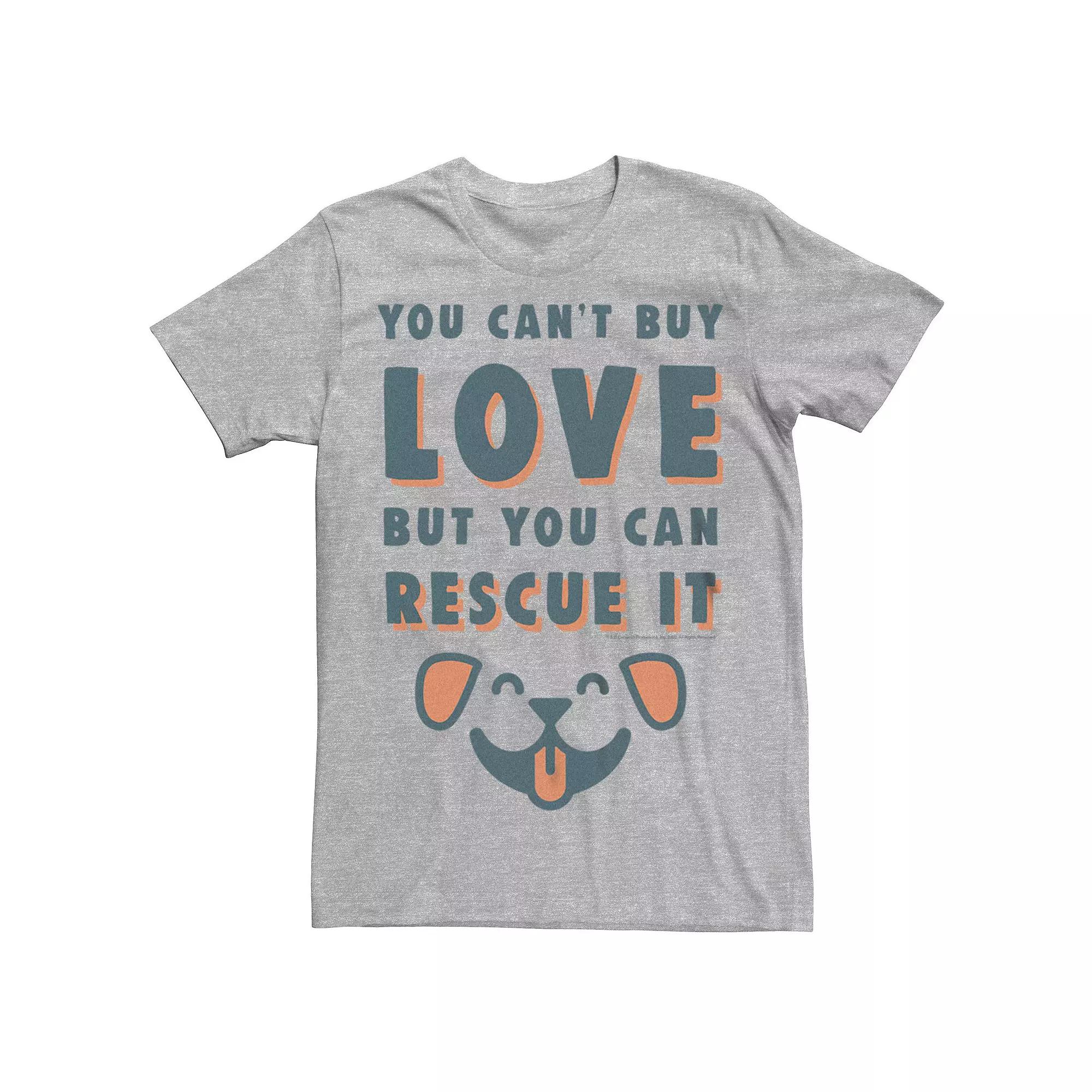 Big & Tall "You Can Rescue Love" Dog Lover Graphic Tee, Men's,  Product Image