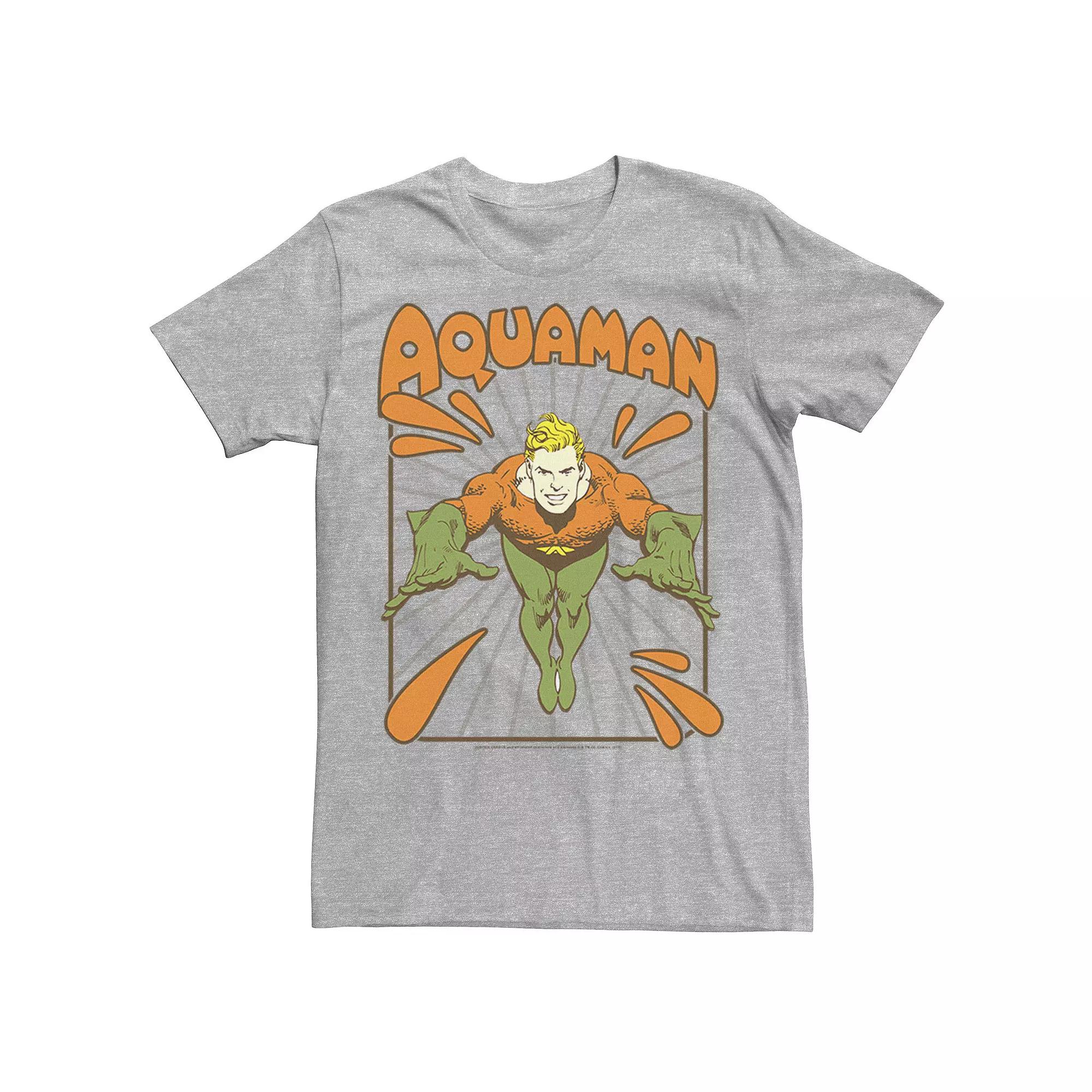 Men's DC Comics Aquaman Simple Text Logo Portrait Tee,  Product Image