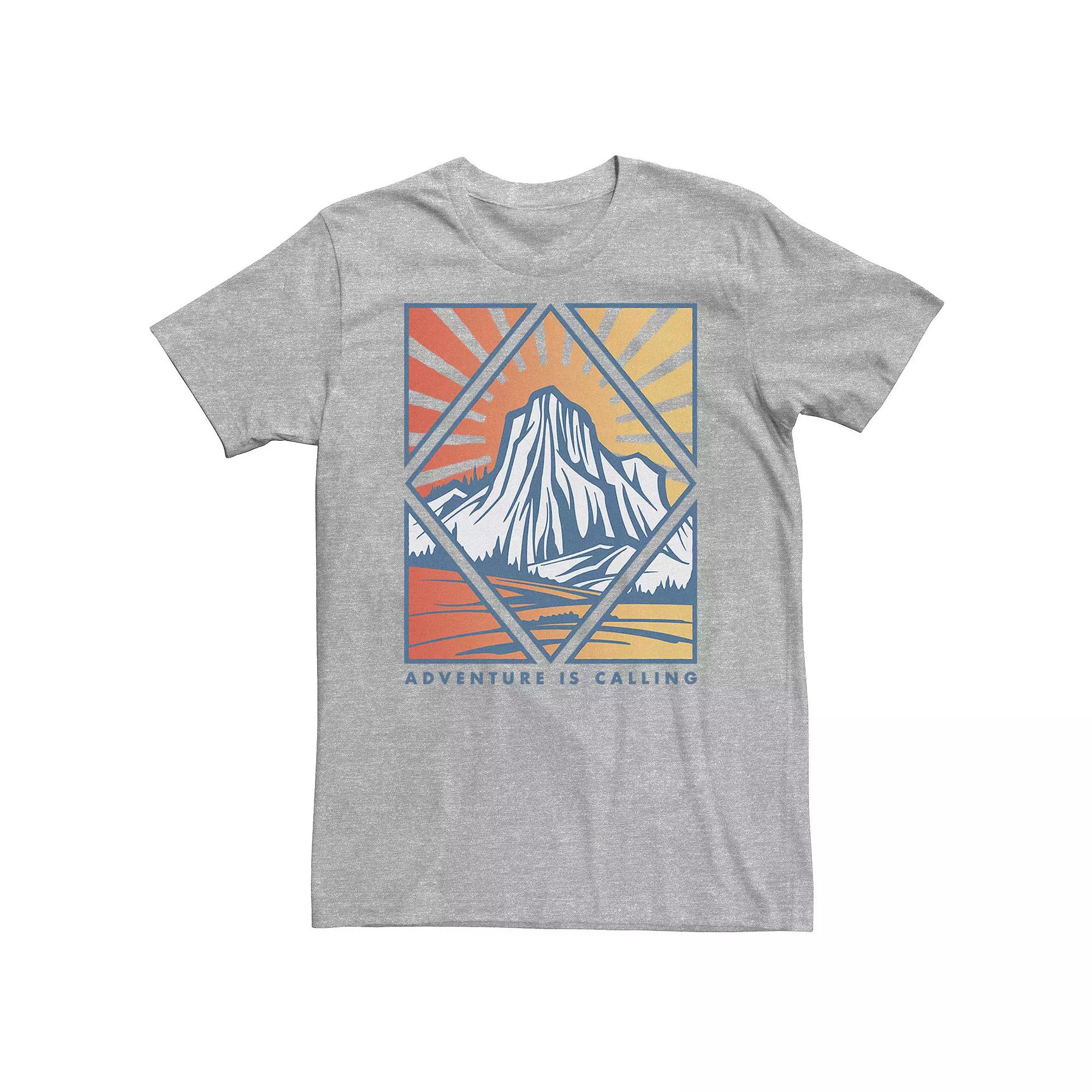Big & Tall "Adventure Is Calling" Mountain Sunrise Tee, Men's,  Product Image