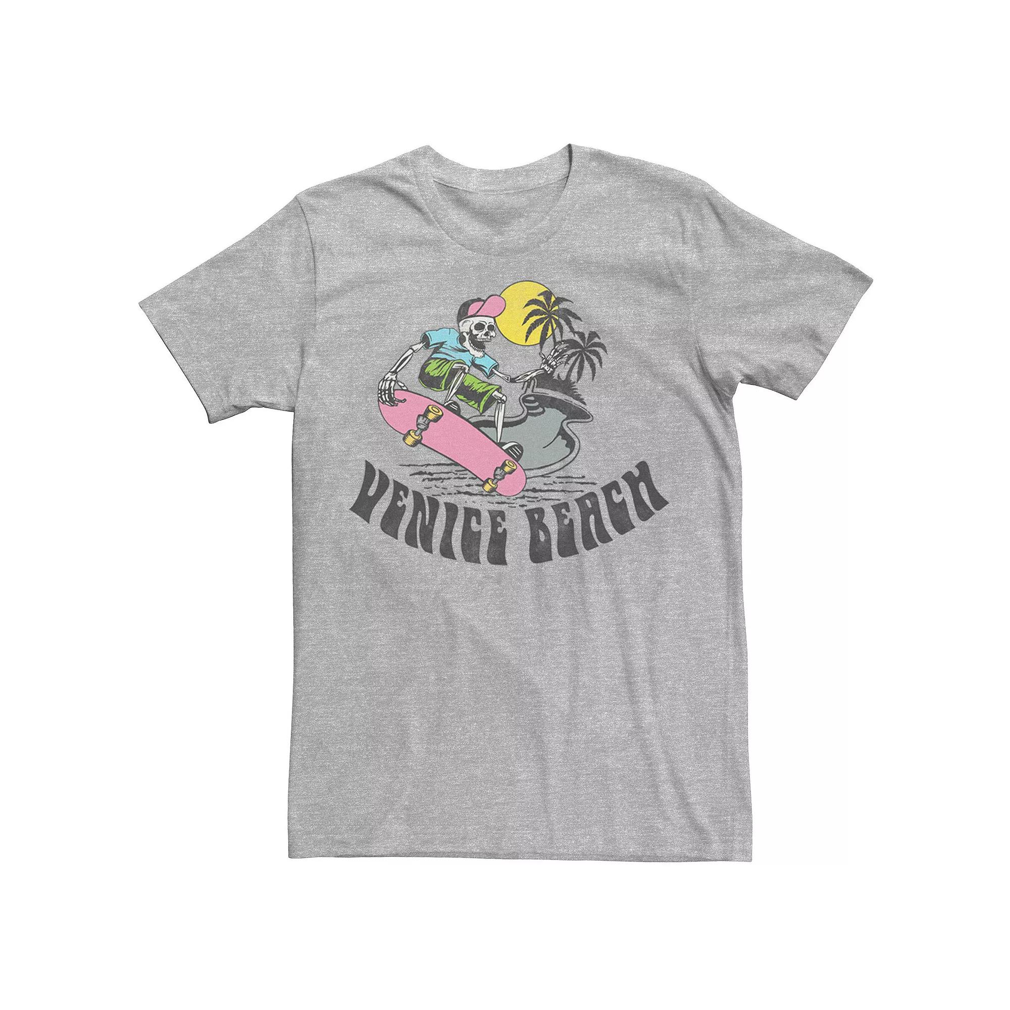 Men's Venice Beach Skeleton Skateboarding Tee,  Product Image