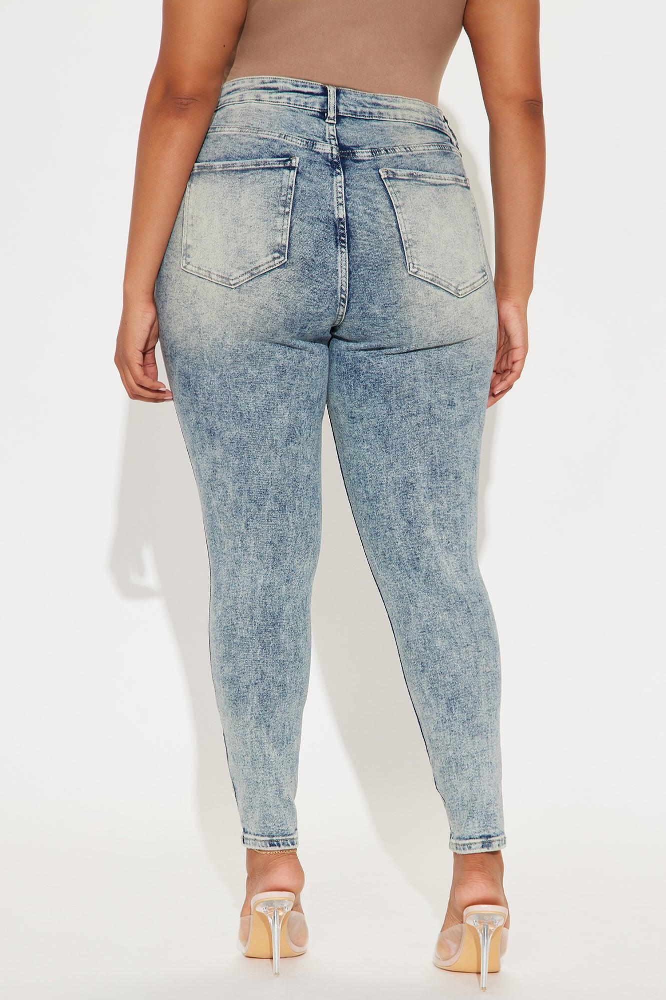 Wait For Your Love Stretch Ripped Skinny Jeans - Vintage Wash Product Image