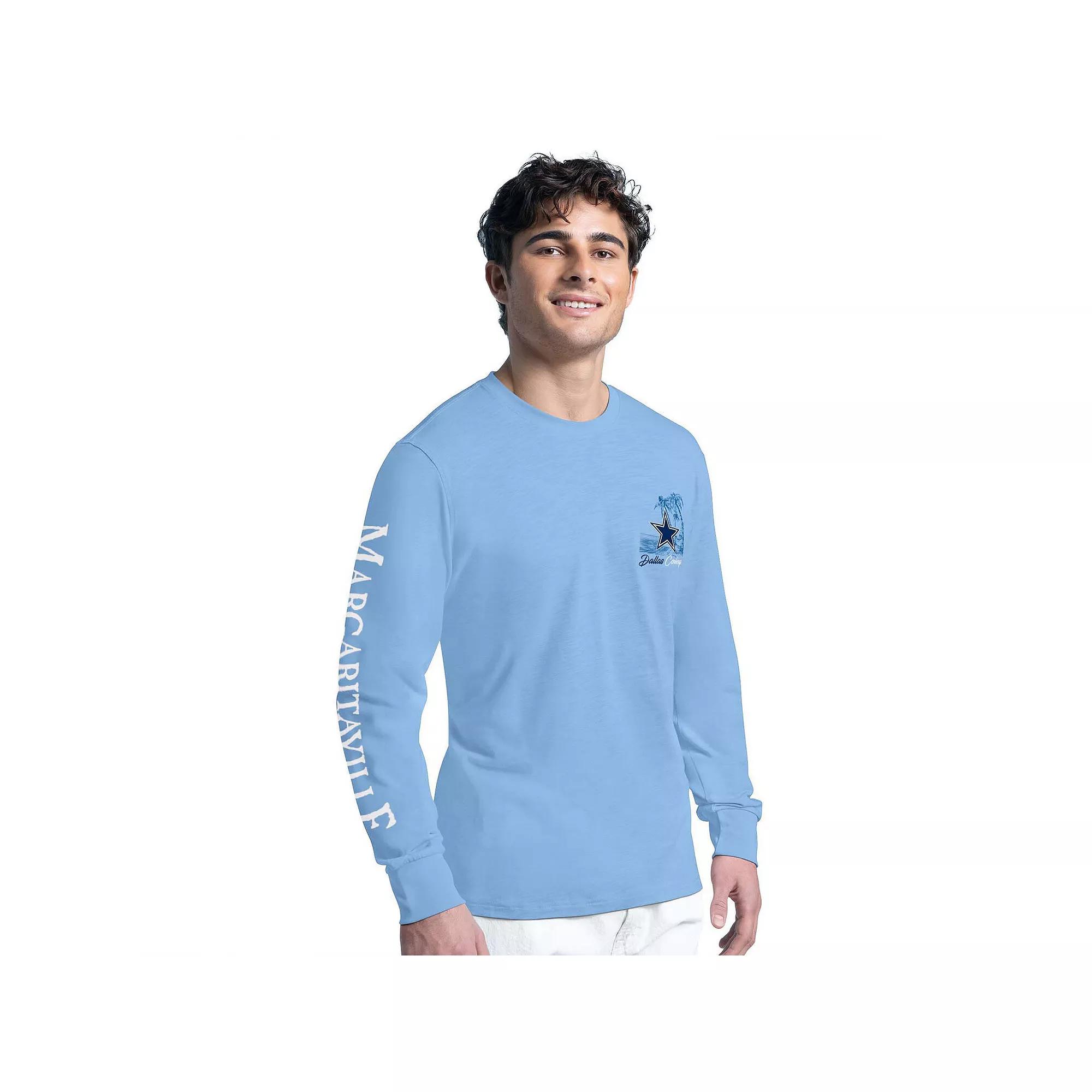 Men's G-III Sports by Carl Banks Light Blue Dallas Cowboys Margaritaville It's Five O'Clock Somewhere Long Sleeve T-Shirt, Size: Large Product Image