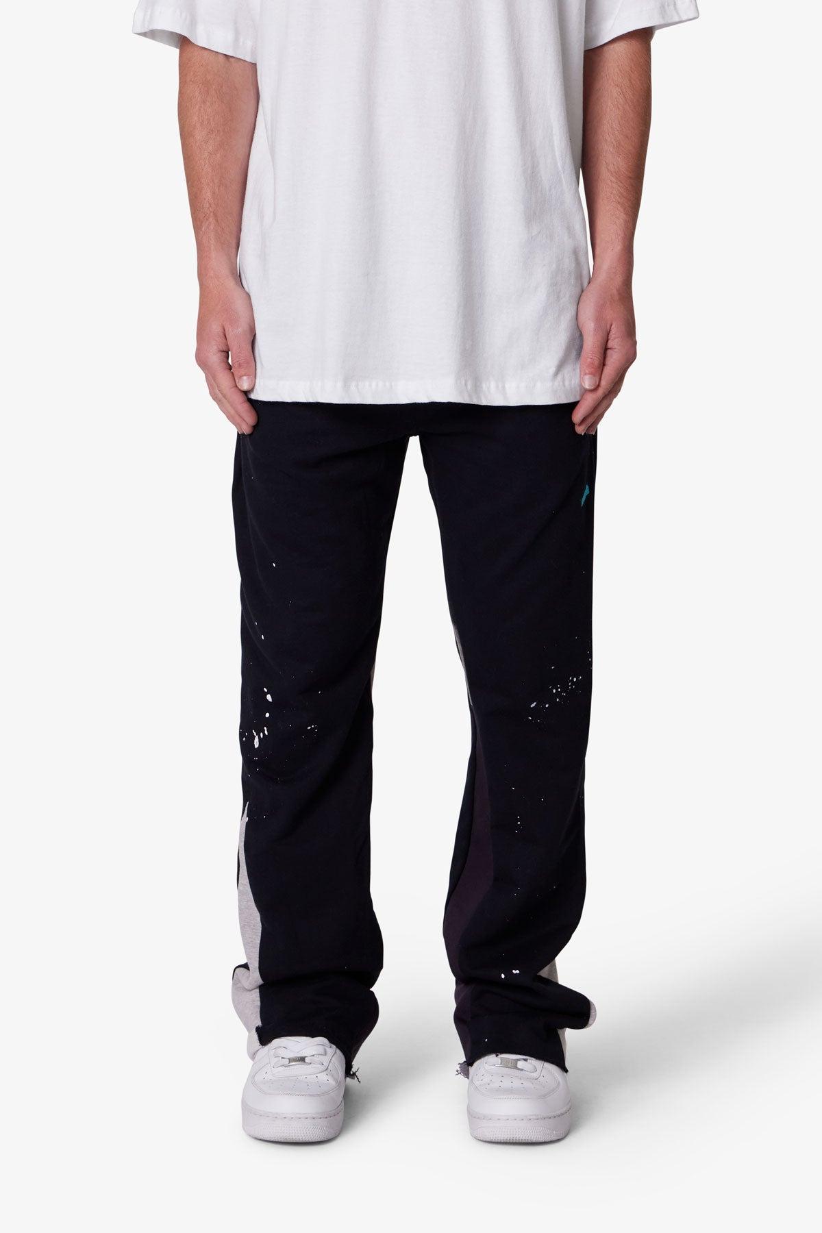 Contrast Bootcut Sweatpants - Black Male Product Image