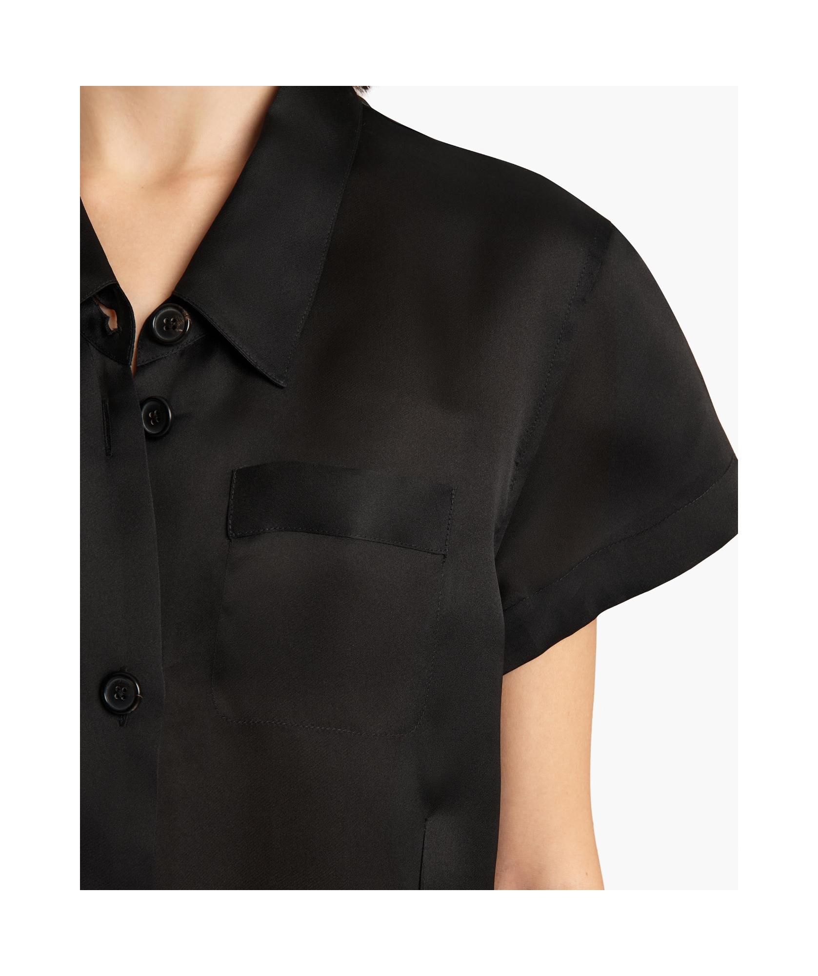 KHAITE Effy Silk And Cotton-blend Organza Midi Shirt Dress In Black Product Image