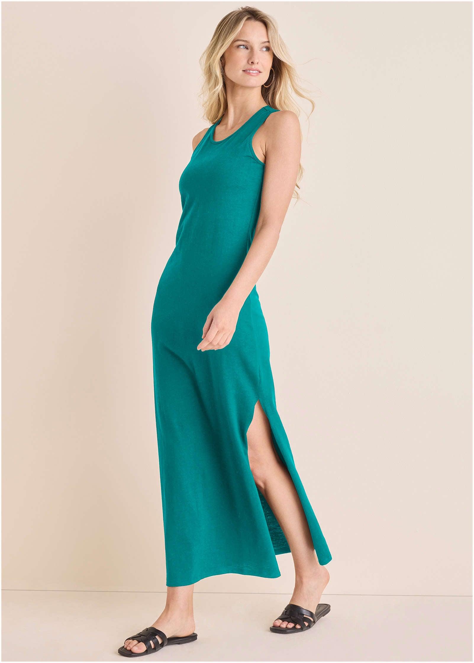 Tank Maxi Dress - Tropical Green Product Image