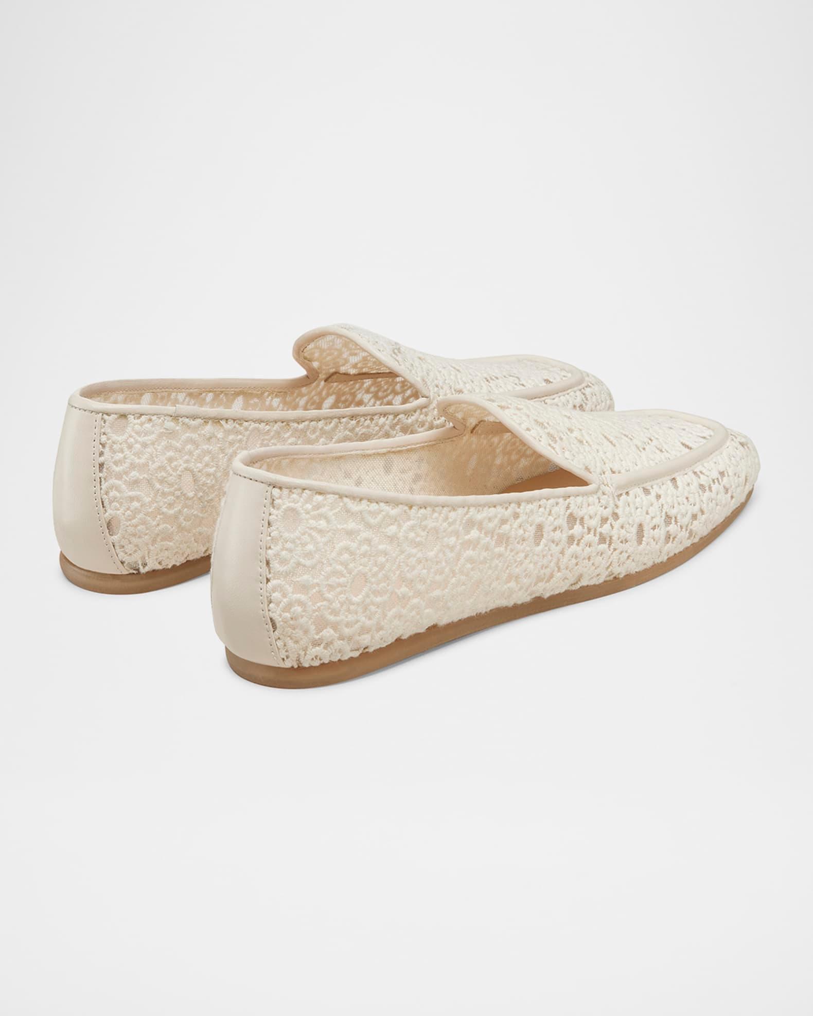 Lee Crochet Leather Loafers  Product Image