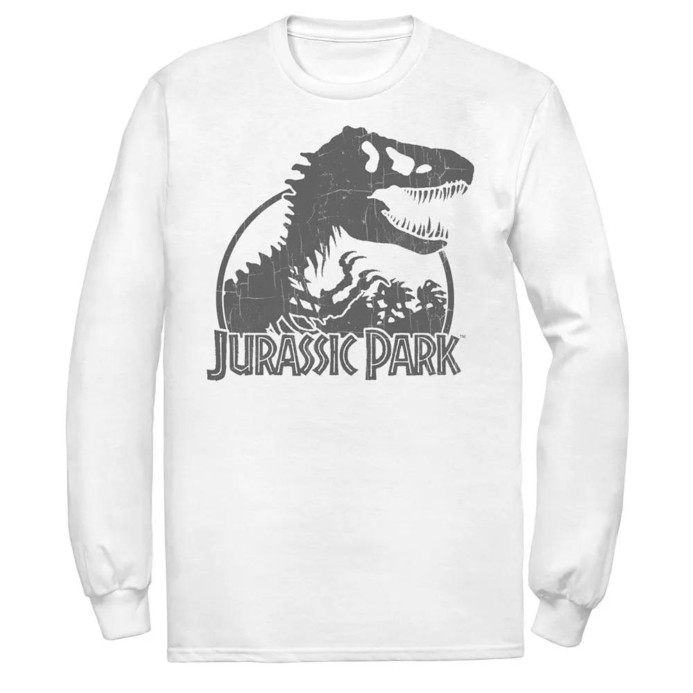 Men's Jurassic Park Classic T-Rex Skeleton Logo Tee, Size: Large, White Product Image