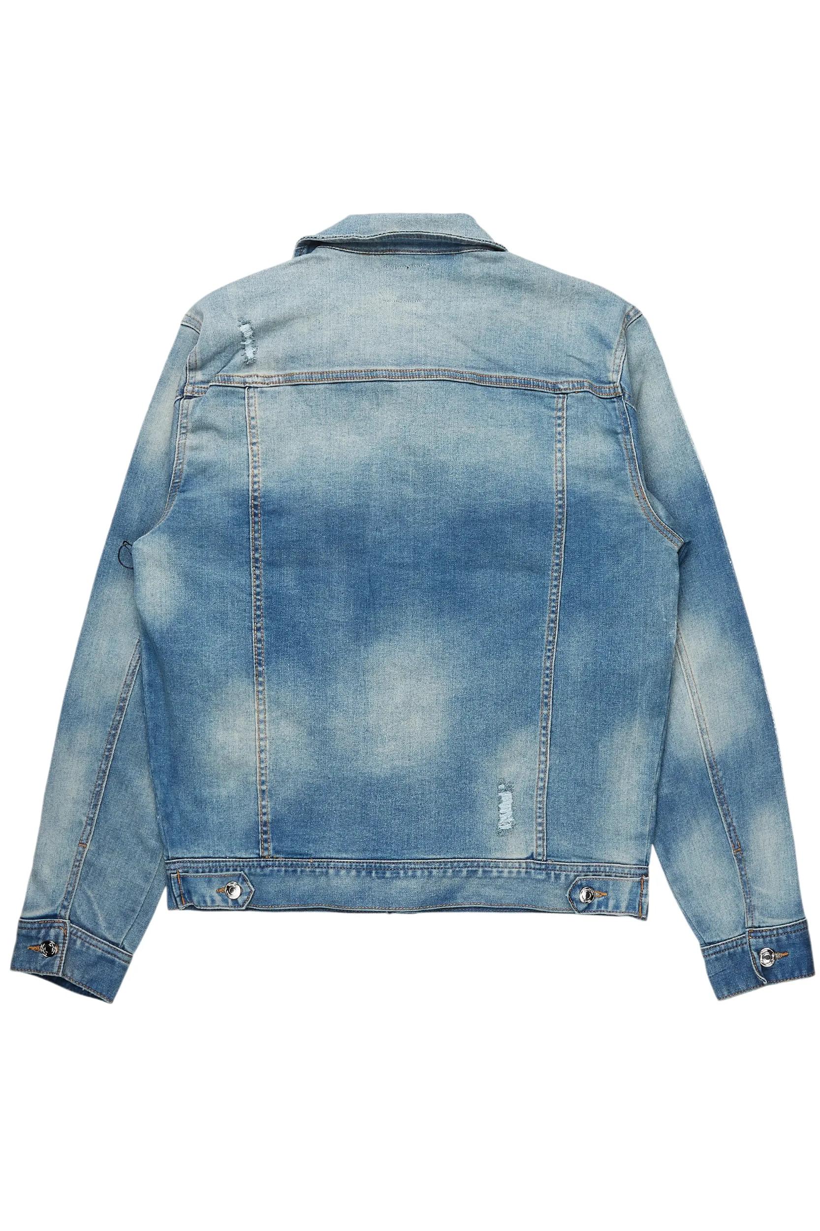 Ozzie Dark Blue Denim Jacket Male Product Image