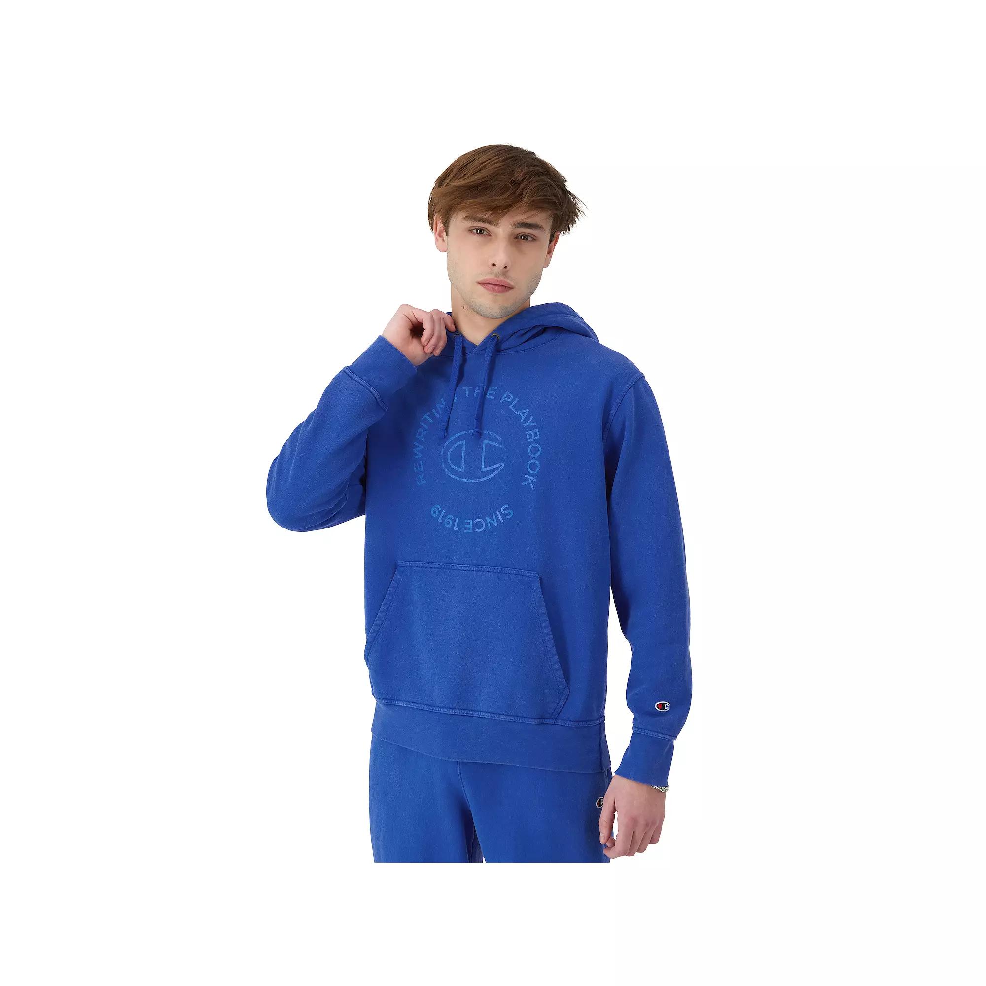 Men's Champion® Mineral Dye Graphic Hoodie, Size: Large, Black Product Image