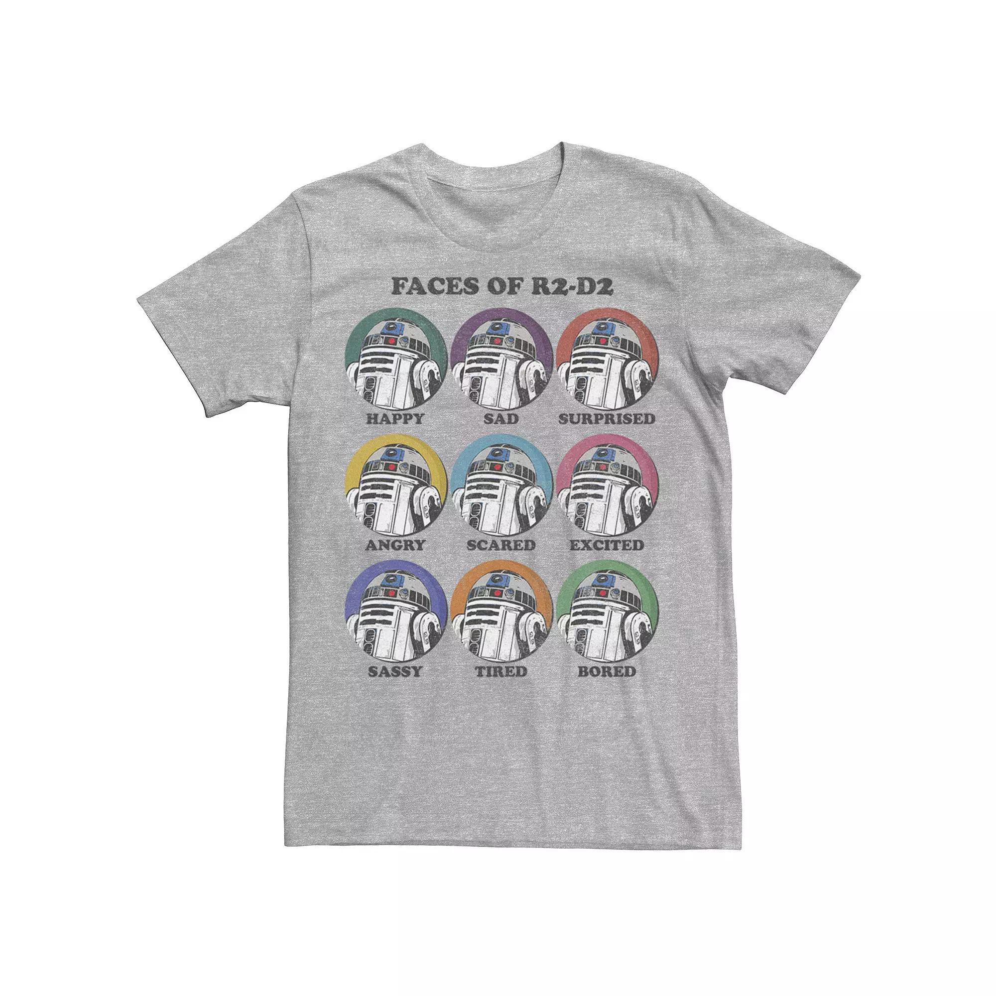 Mens Star Wars The Faces Of R2-D2 Tee Athletic Grey Product Image