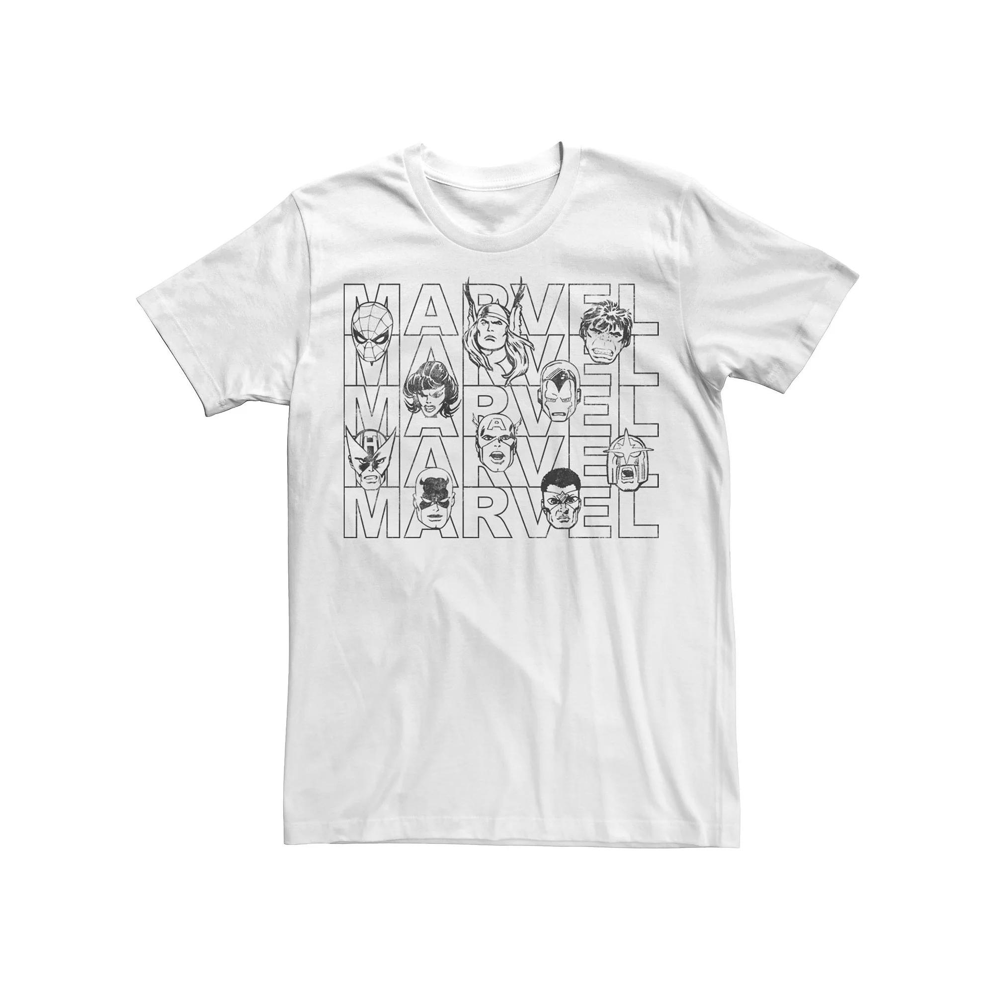 Men's Marvel Comics Heads Retro Comic Tee,  Product Image