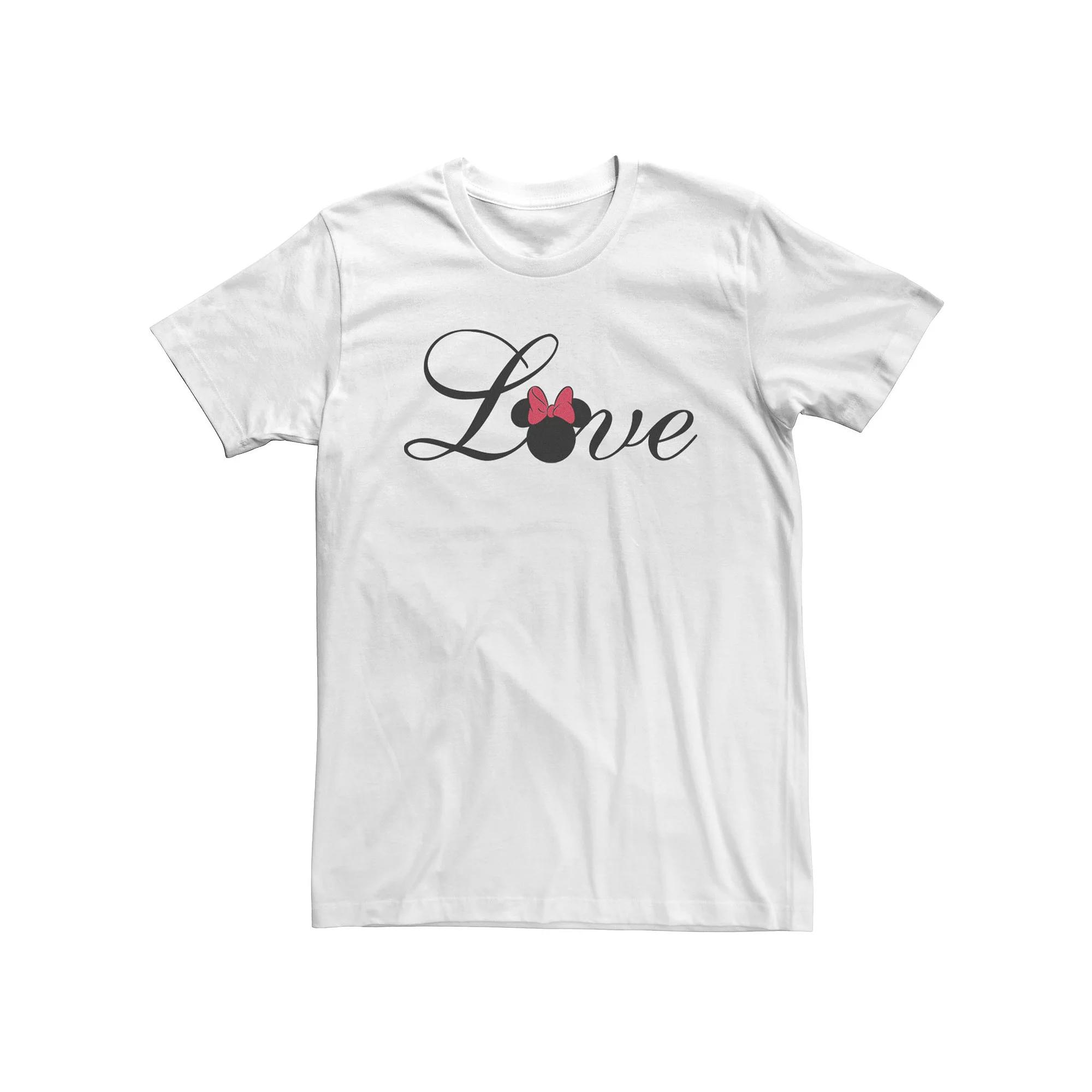 Big & Tall Disney Mickey And Friends Minnie Mouse "Love" Tee, Men's,  Product Image