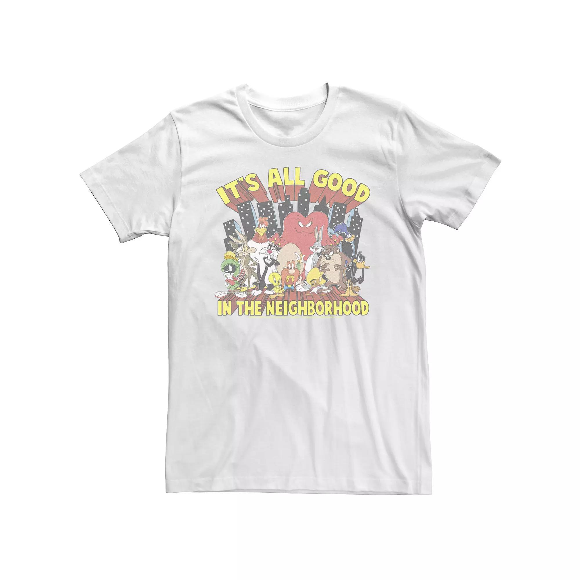 Big & Tall Looney Tunes It's All Good In The Neighborhood Tee, Men's, Size: 3XLT, White Product Image