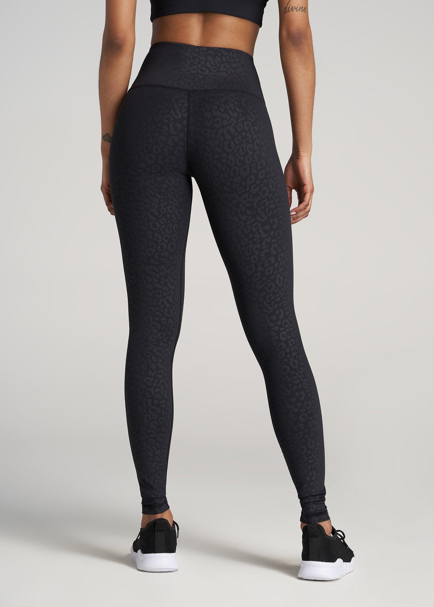 Balance High-Rise Leggings for Tall Women in Black Cheetah Print Product Image
