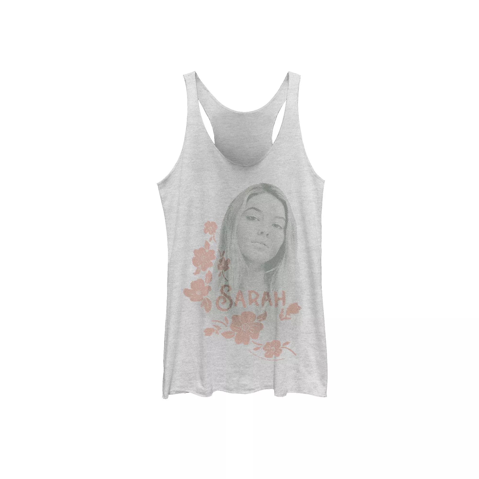 Juniors' Outer Banks Sarah Floral Portrait Graphic Tank Top, Girl's, Size: XXL, White Grey Product Image