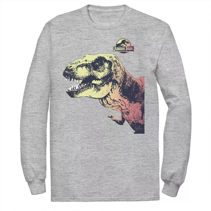 Men's Jurassic Park T-Rex Sunset Color Fill Product Image