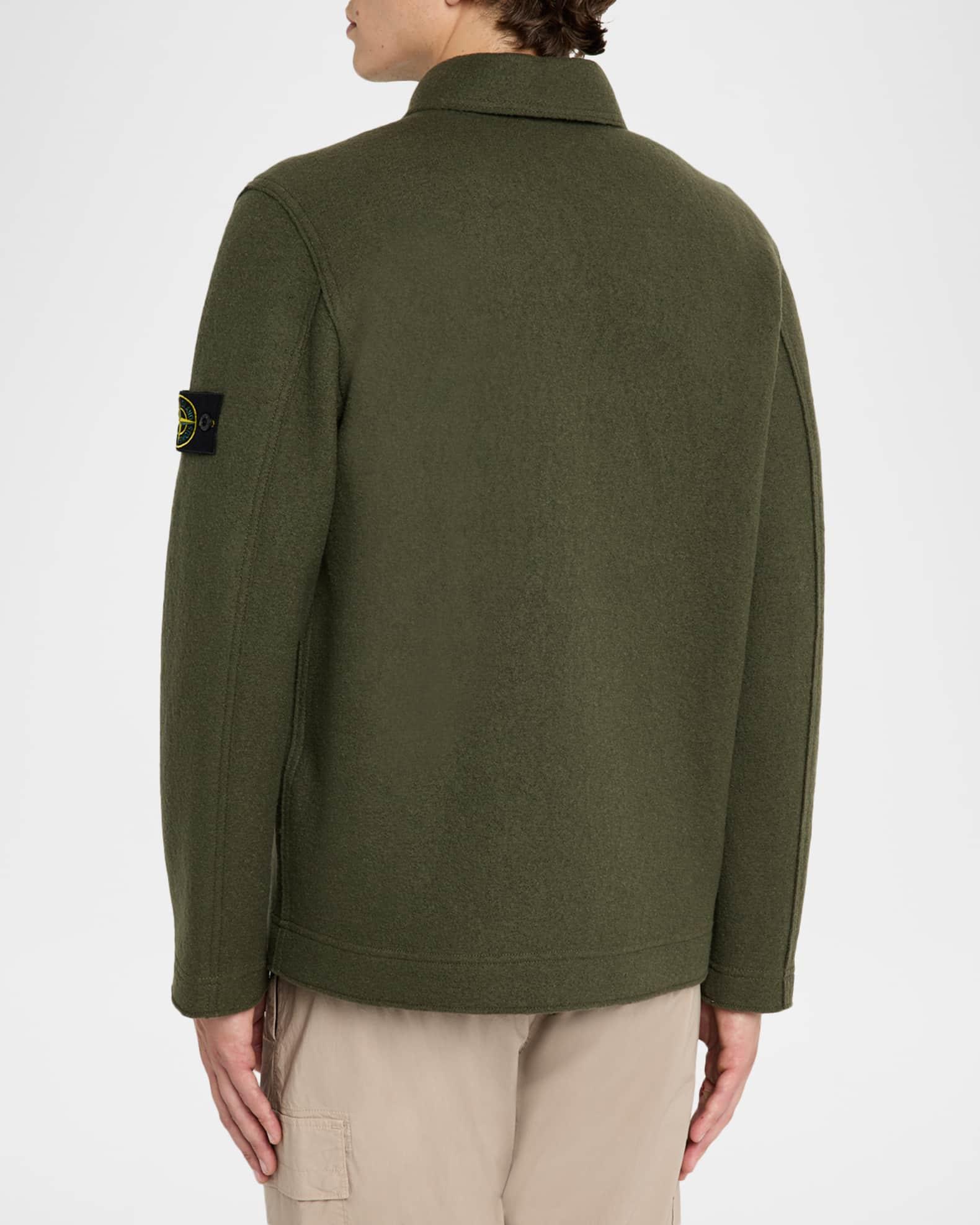 Men's Wool Blend Snap Front Overshirt Product Image