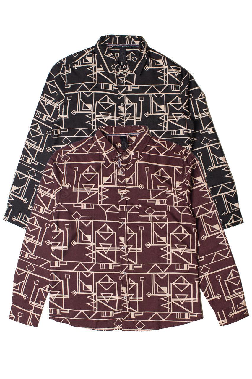 70's Geometric Button Up Shirt Product Image