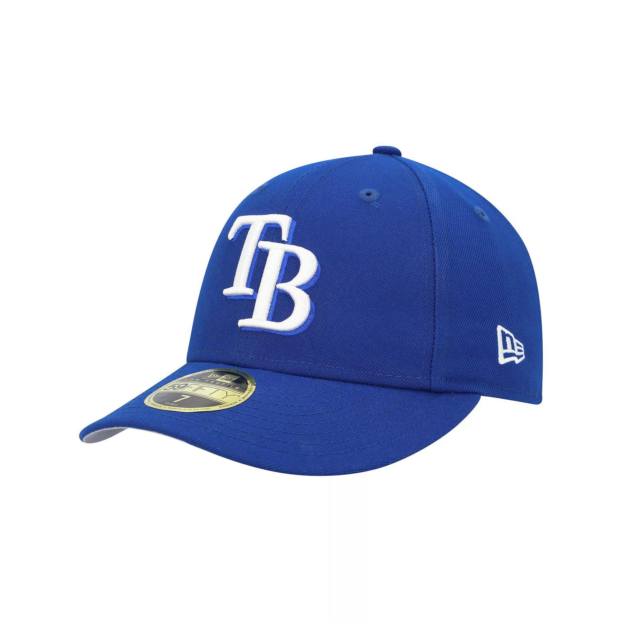 Men's New Era Royal Tampa Bay Rays White Logo Low Profile 59FIFTY Fitted Hat,  Product Image