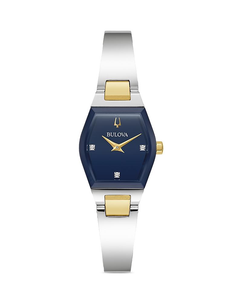 Bulova Womens Blue Dial Quartz Analog Two Tone Bracelet Watch - Two tone Product Image