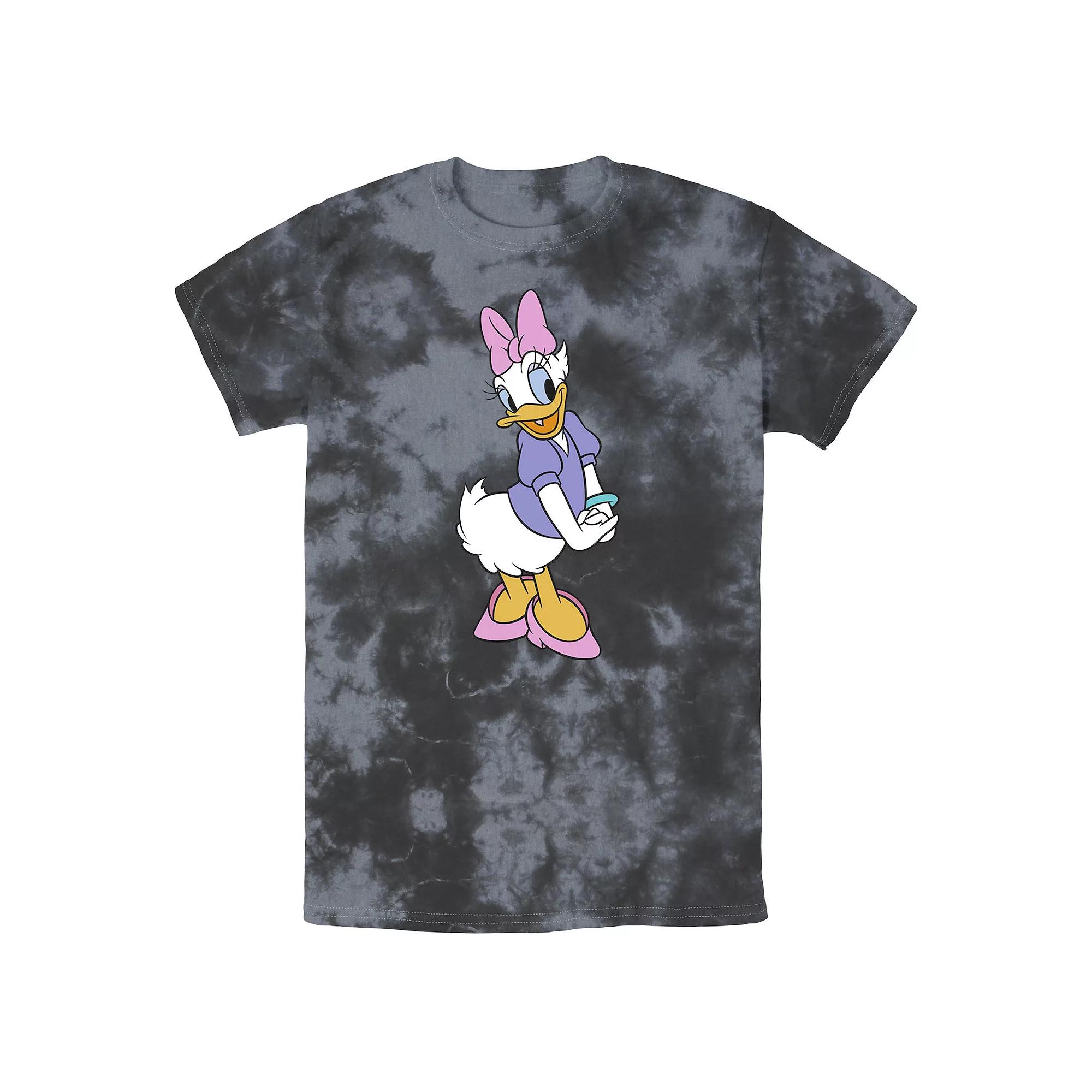 Disney's Daisy Duck Men's Traditional Pose Wash Tee, Size: XL, White Blue Product Image