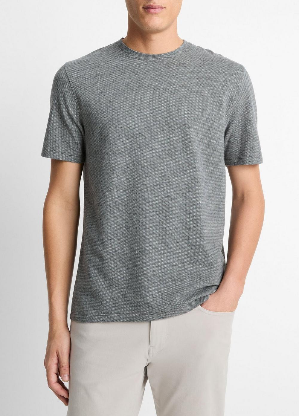 Birdseye Jacquard Pima Cotton T-Shirt Product Image