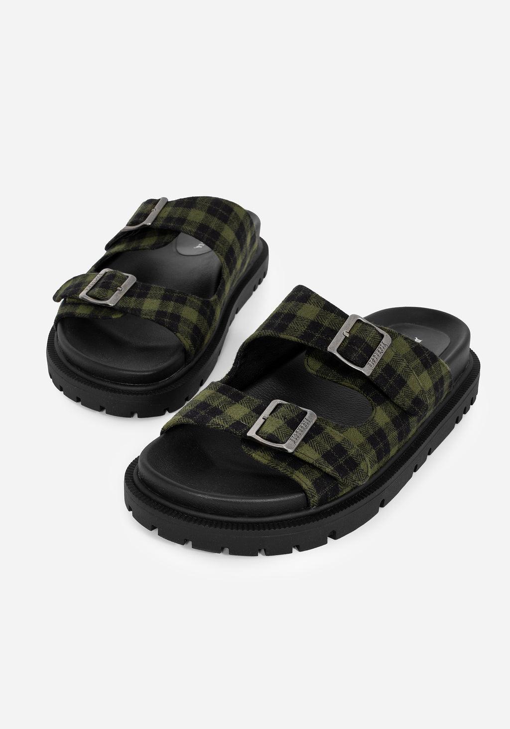 Terra Gingham Buckle Sandals Product Image
