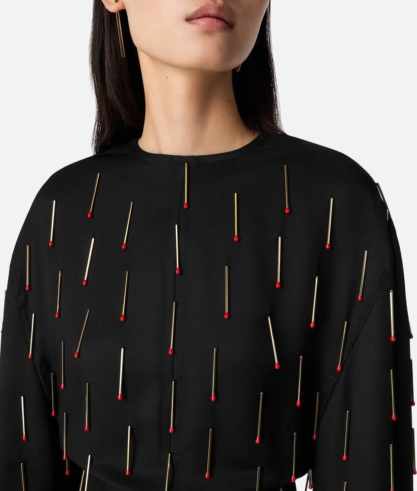 Women's Viscose Top With Matches in Black Product Image
