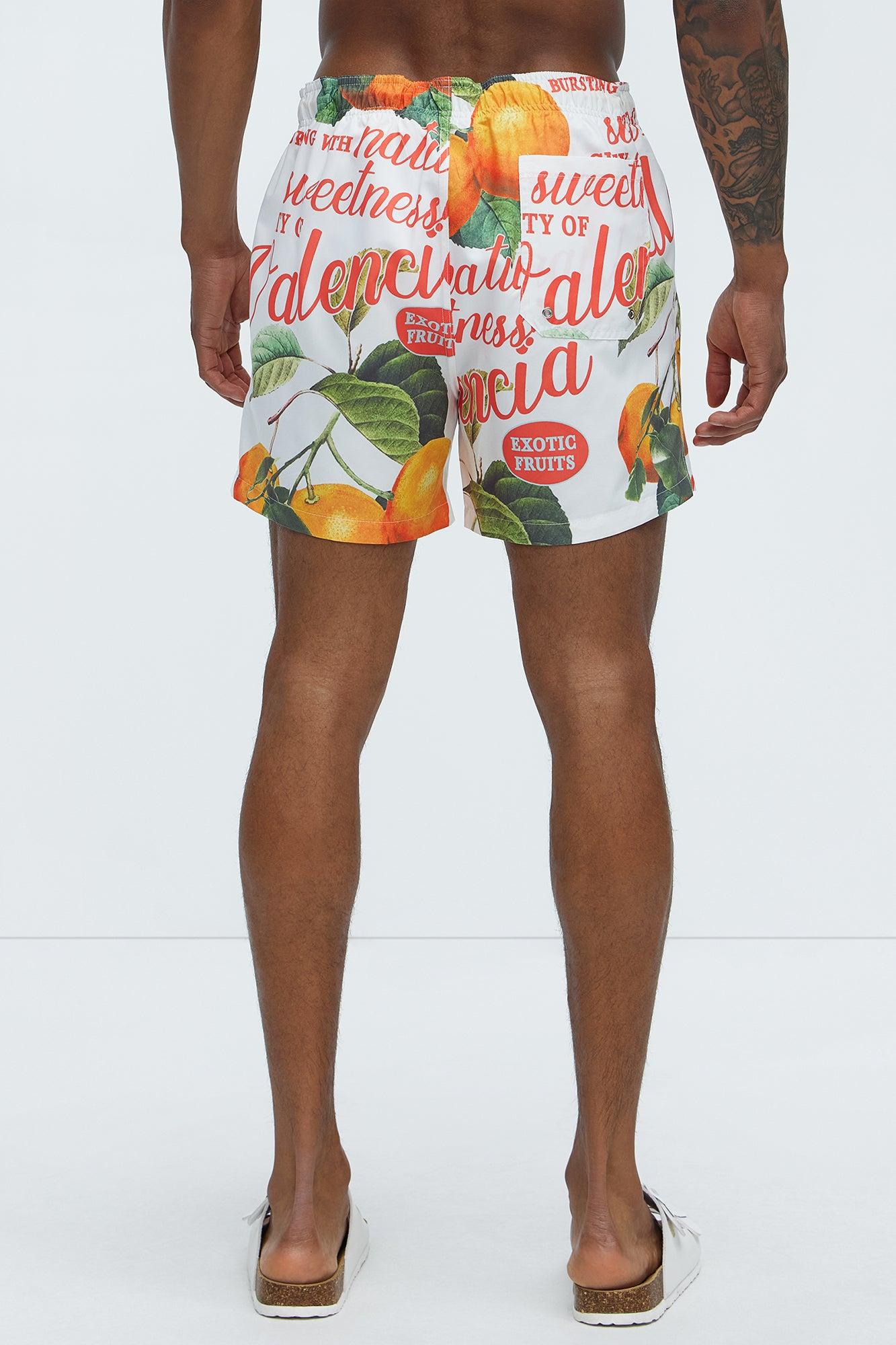 Valencia Fruit Swim Mid Trunk - Multi Color Product Image