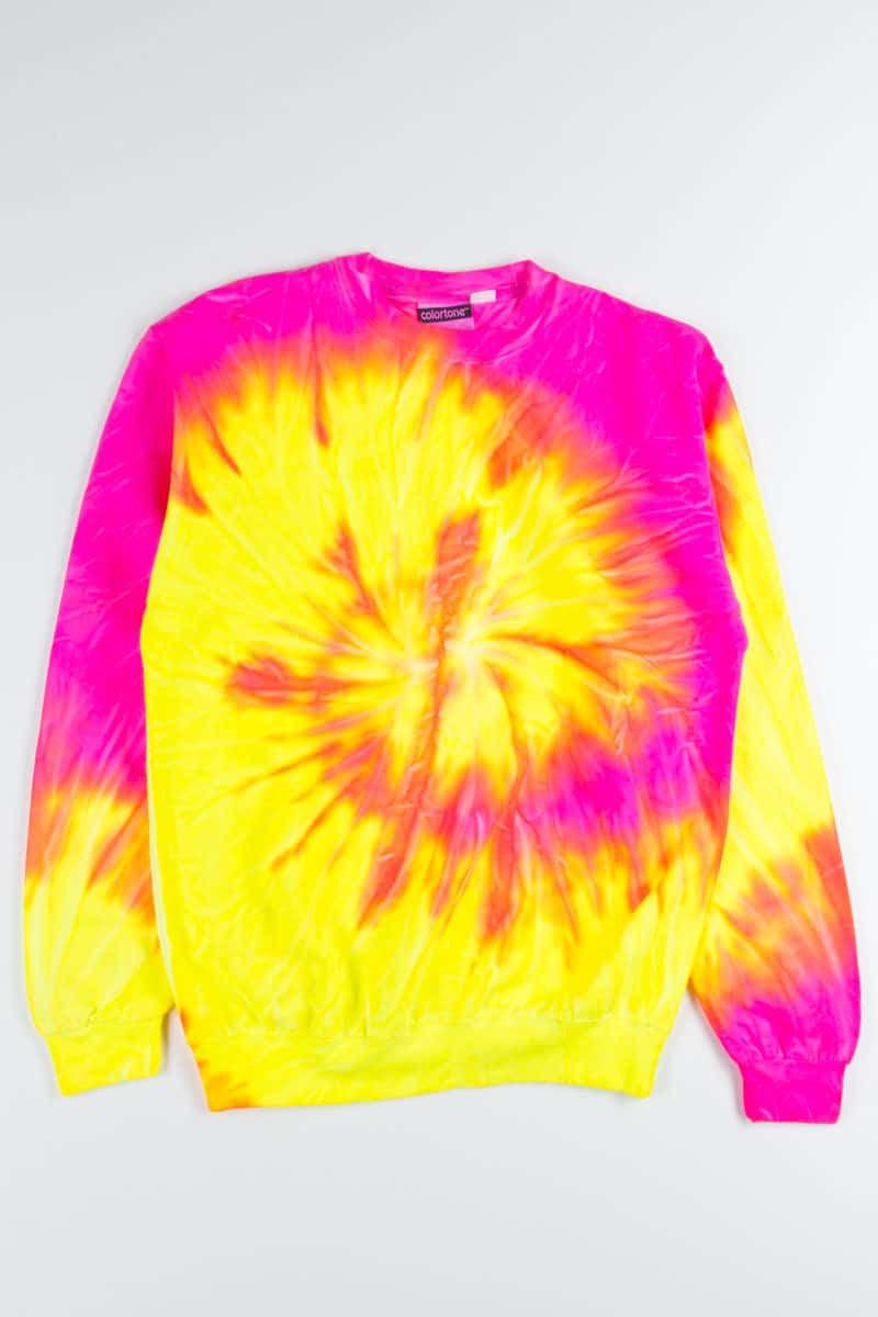 Fluorescent Tie Dye Sweatshirt Product Image