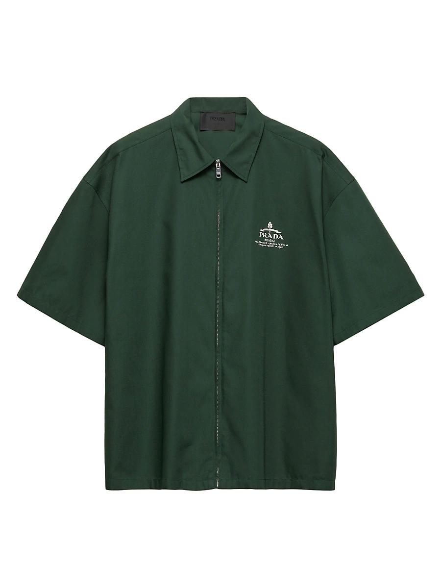 Mens Technical Cotton Zip-Up Shirt Product Image