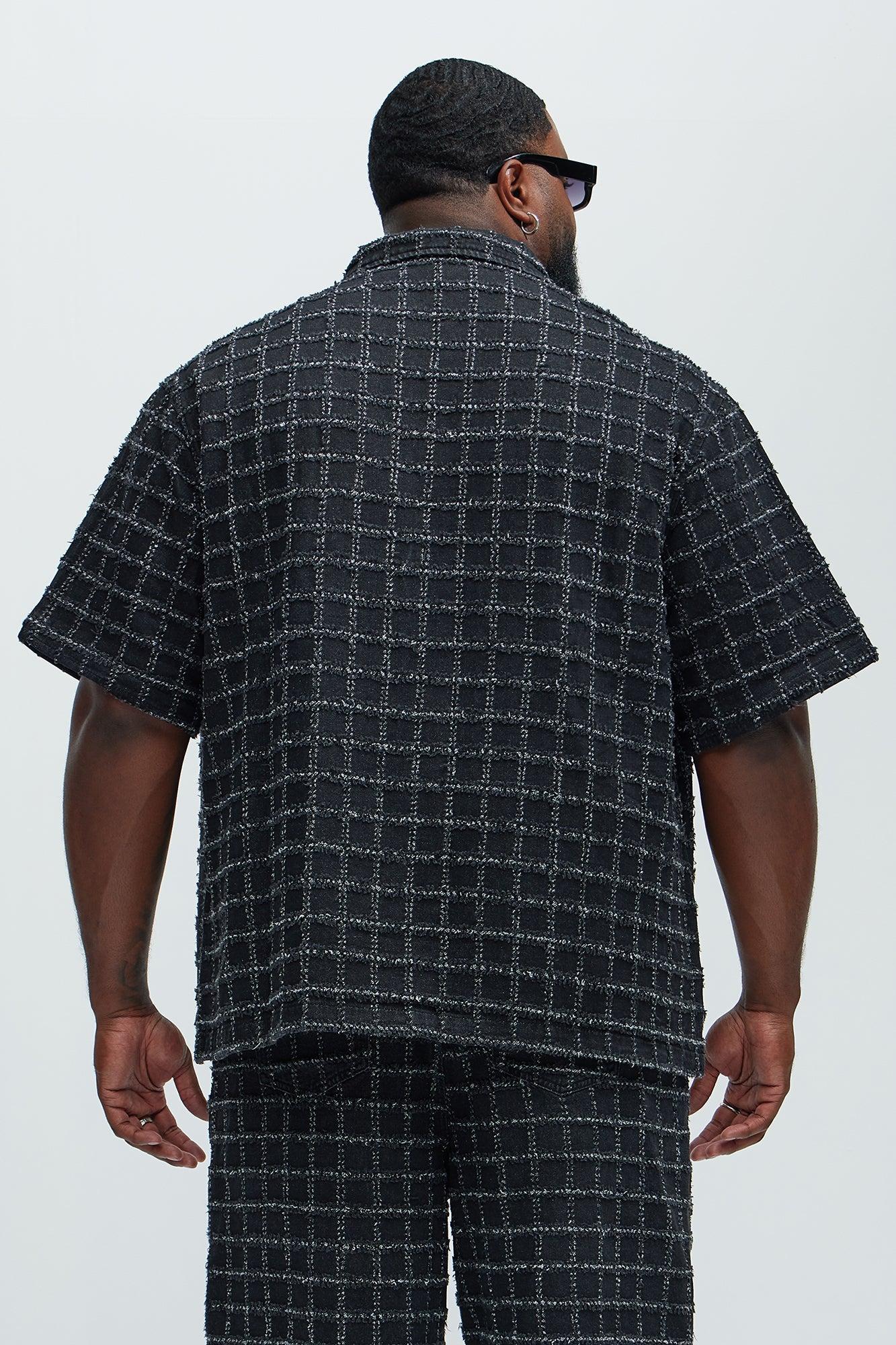 Saturday Morning Distressed Denim Shirt - Black Product Image